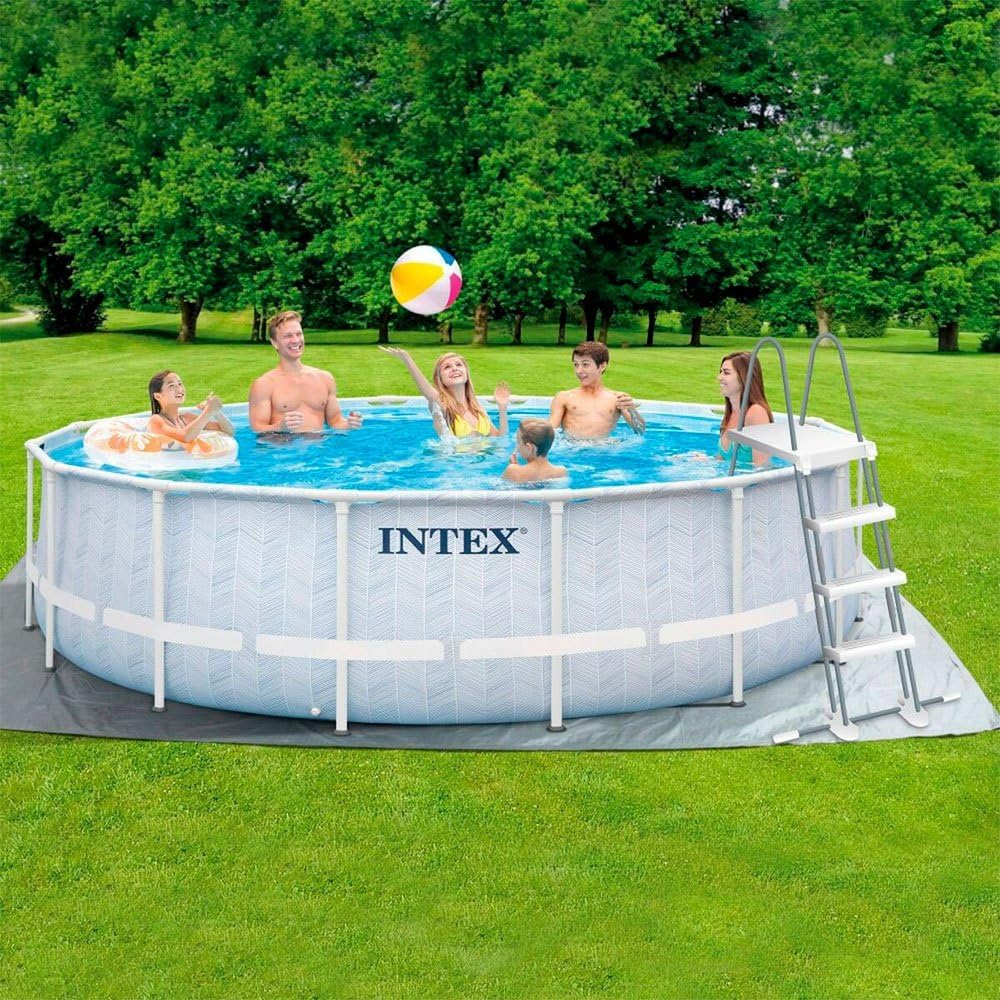 Prisma Frame Chevron Round Pool with Filter Pump - Medaid International