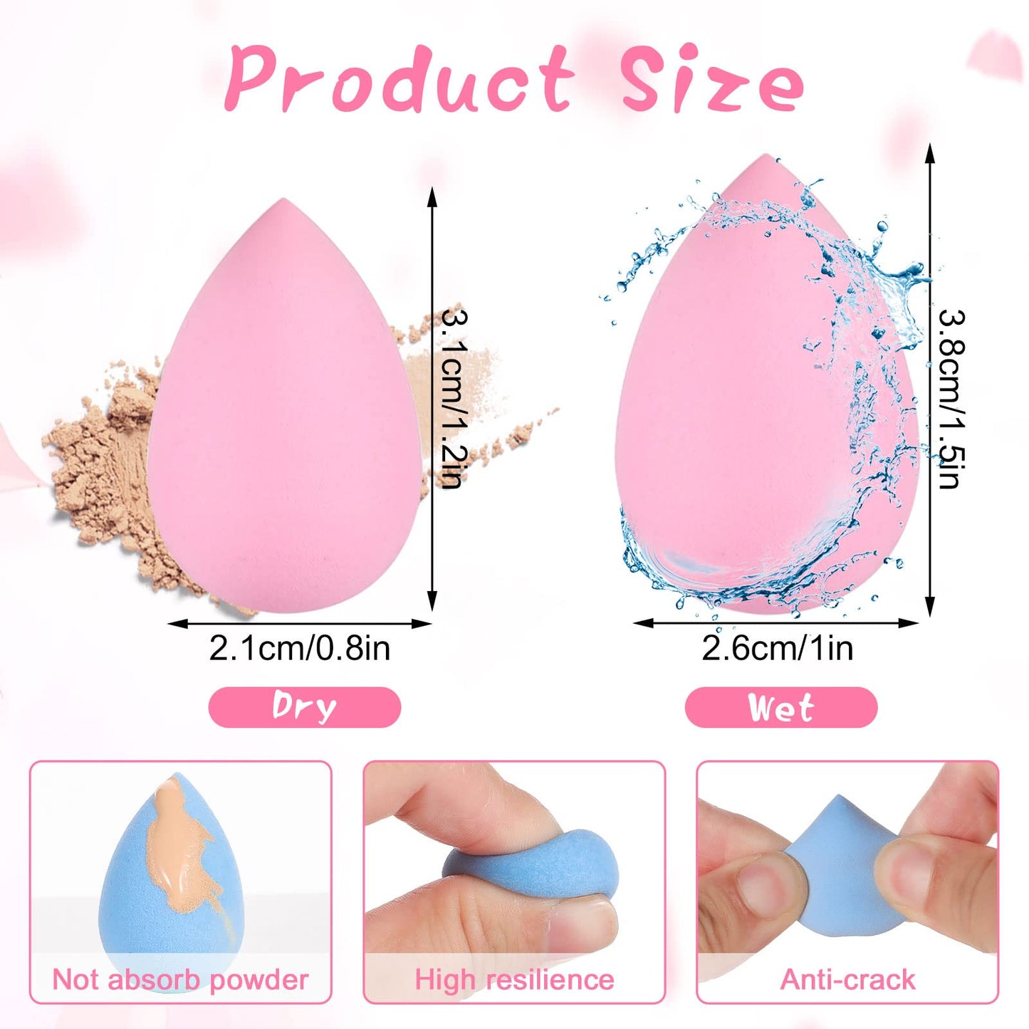 40Pcs Mini Makeup Sponge Multi Colored Beauty Sponges Blender Professional Blender Sponges Super Soft Facial Makeup Tools for Foundation, Powder, Liquid - Medaid International