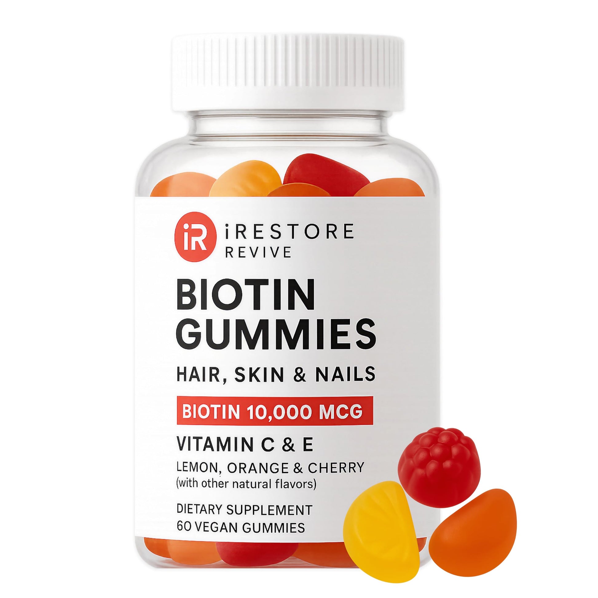 iRestore Hair Gummy Vitamins, Vegan Biotin Gummies for Hair Skin and Nails Gummies, Hair Gummies, Biotin Gummies for Hair Growth Biotin Vitamins Hair Vitamins Gummies for Women & Men, Biotin 10000mcg - Medaid International
