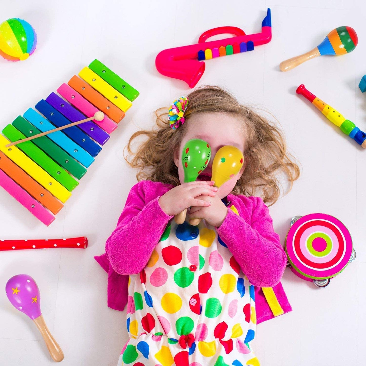 Sansheng 6 PCS Mini Fiesta Wooden Maracas Toys, Wooden Maracas Festival Painting, Wooden Carnival Maracas (Random Colors) - Medaid International