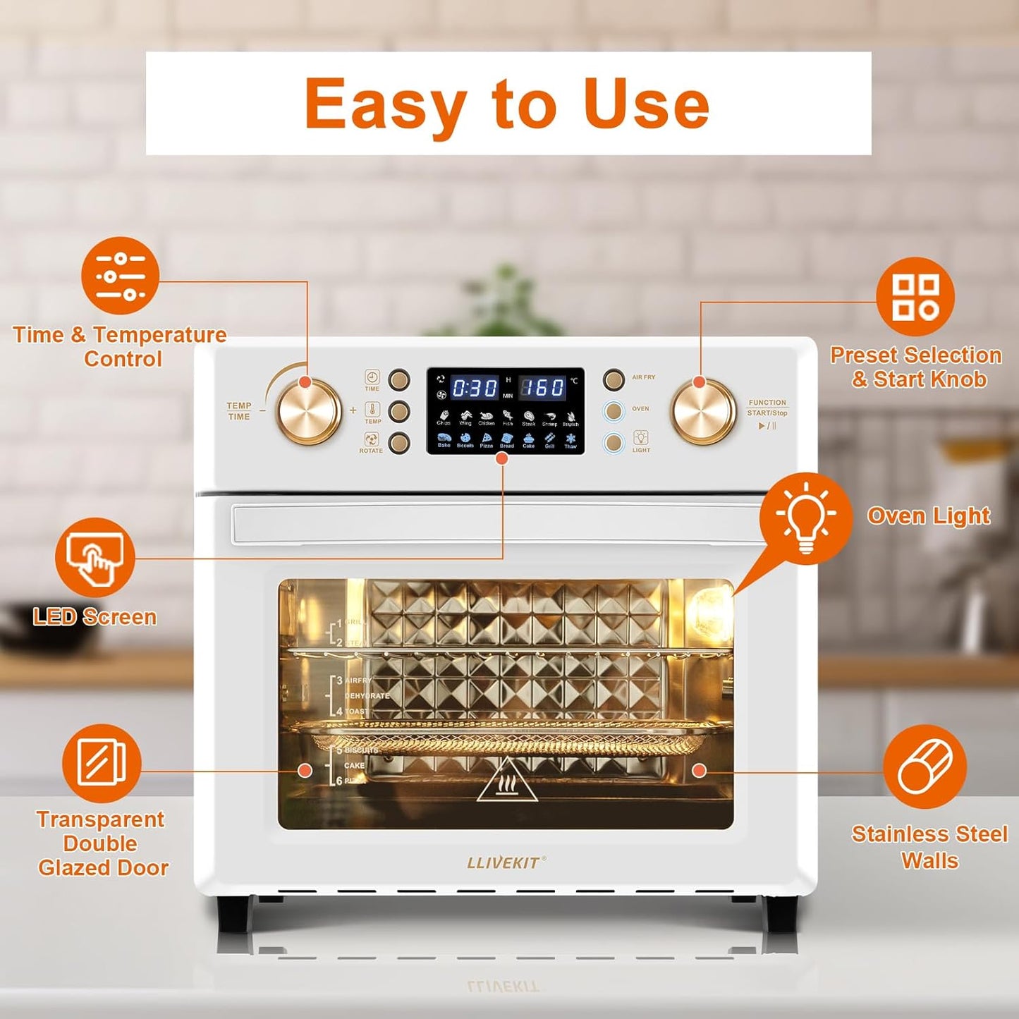 All In One, XXXL 26L Air Fryer Oven, 1700W - Medaid International
