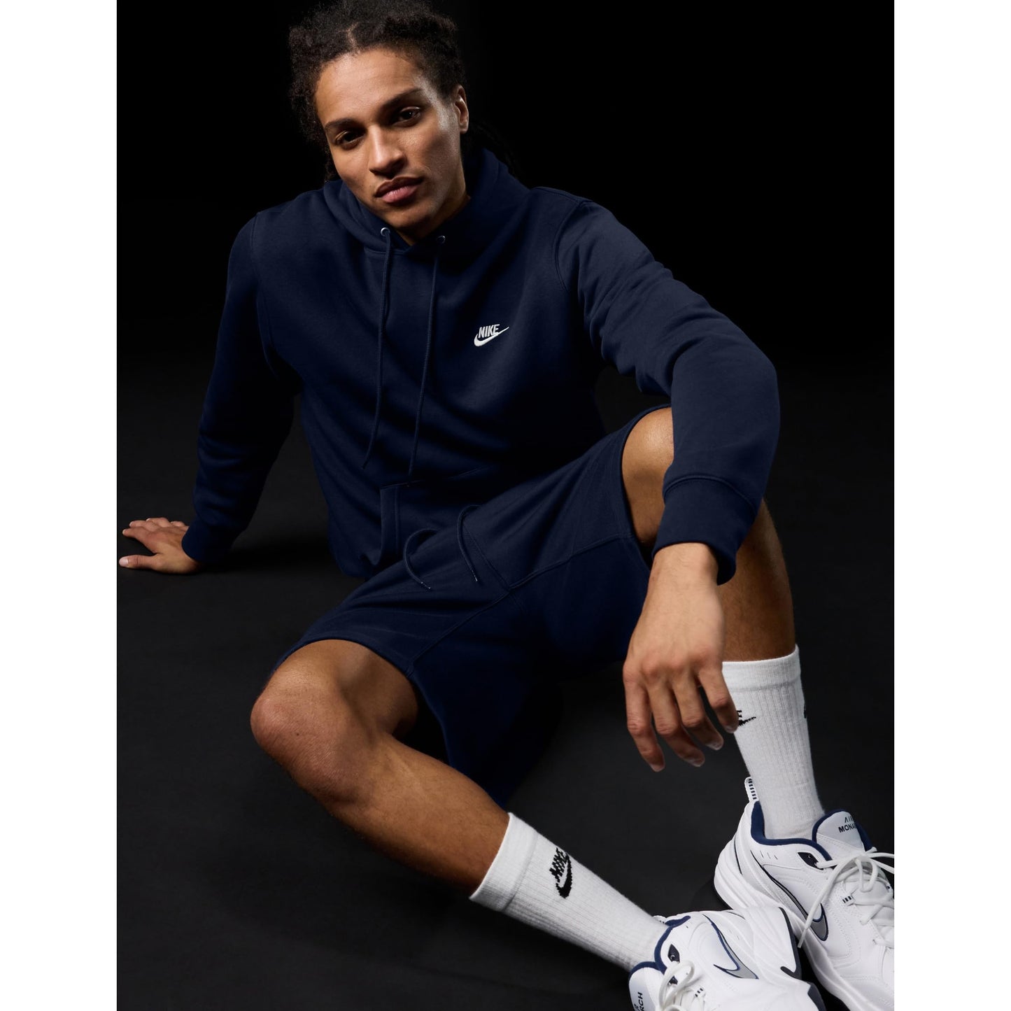 Nike Men's Club Pullover Fleece Hoodie, Obsidian/Obsidian/White, Medium - Medaid International