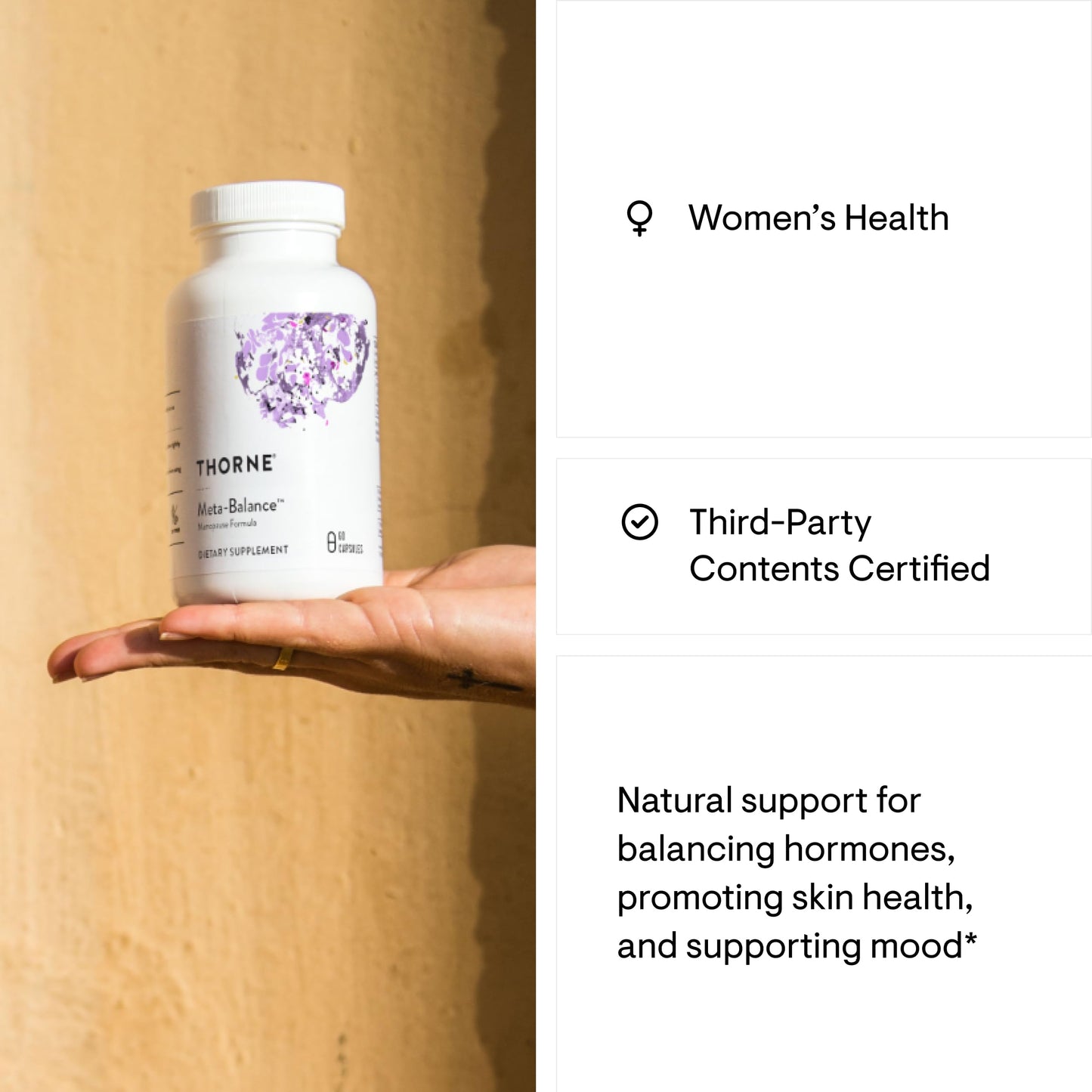THORNE - Meta-Balance - Nutritional Support for Women During Menopause* - 60 Capsules - Medaid International
