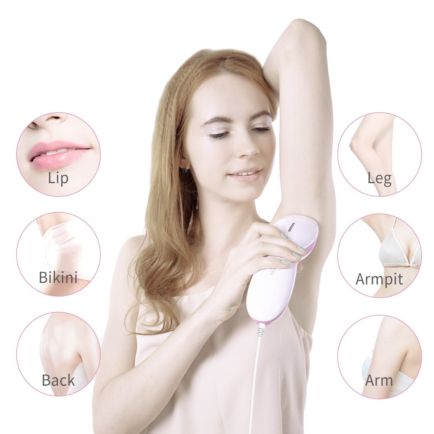 DEESS IPL Hair Removal Device, GP589 Unlimited Flashes Laser Hair Removal for Women & Men, Long-Lasting Result & Safe, at-Home Hair Remover System for Face, Bikini Line, Whole Body - Medaid International