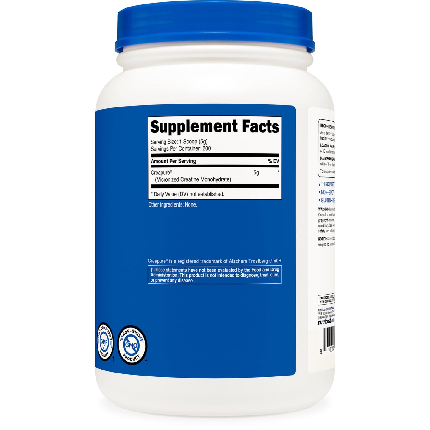 Nutricost Creapure® Creatine Monohydrate Powder 1KG - Medaid International