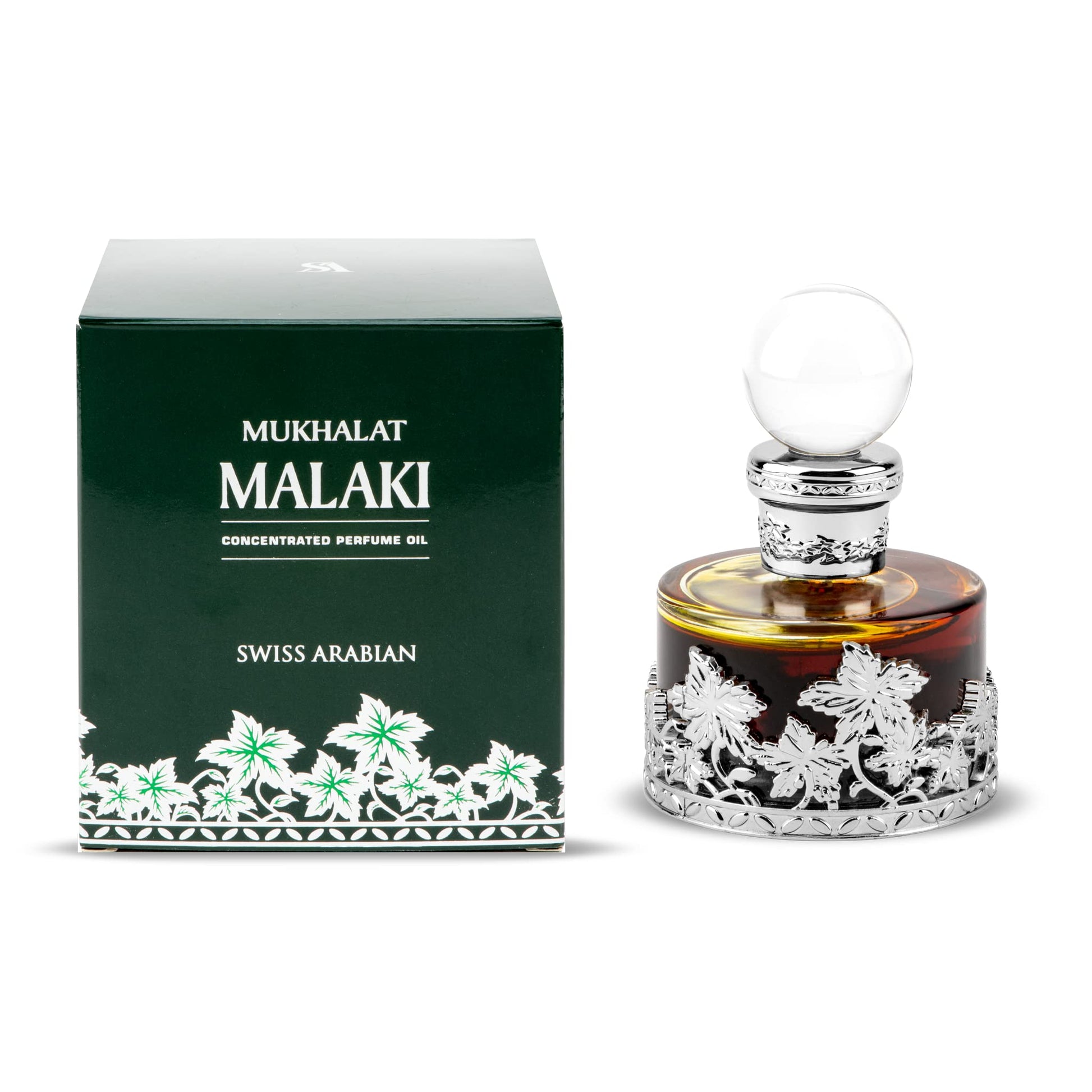 Swiss Arabian Mukhalat Malaki - Concentrated Perfume Oil - Perfume for Women and Men - Notes of Turkish Rose, Saffron, and Cambodian Oud - 1 oz - Medaid International