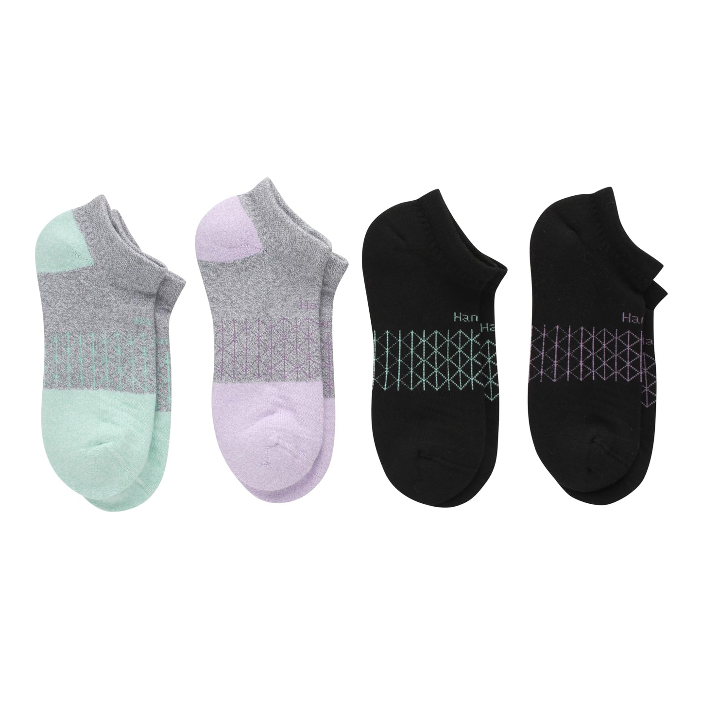 Hanes Show, 4 Pairs, Absolute Active Socks for Women, Moisture-Wicking, Cushioned, Grey, 5-9 - Medaid International