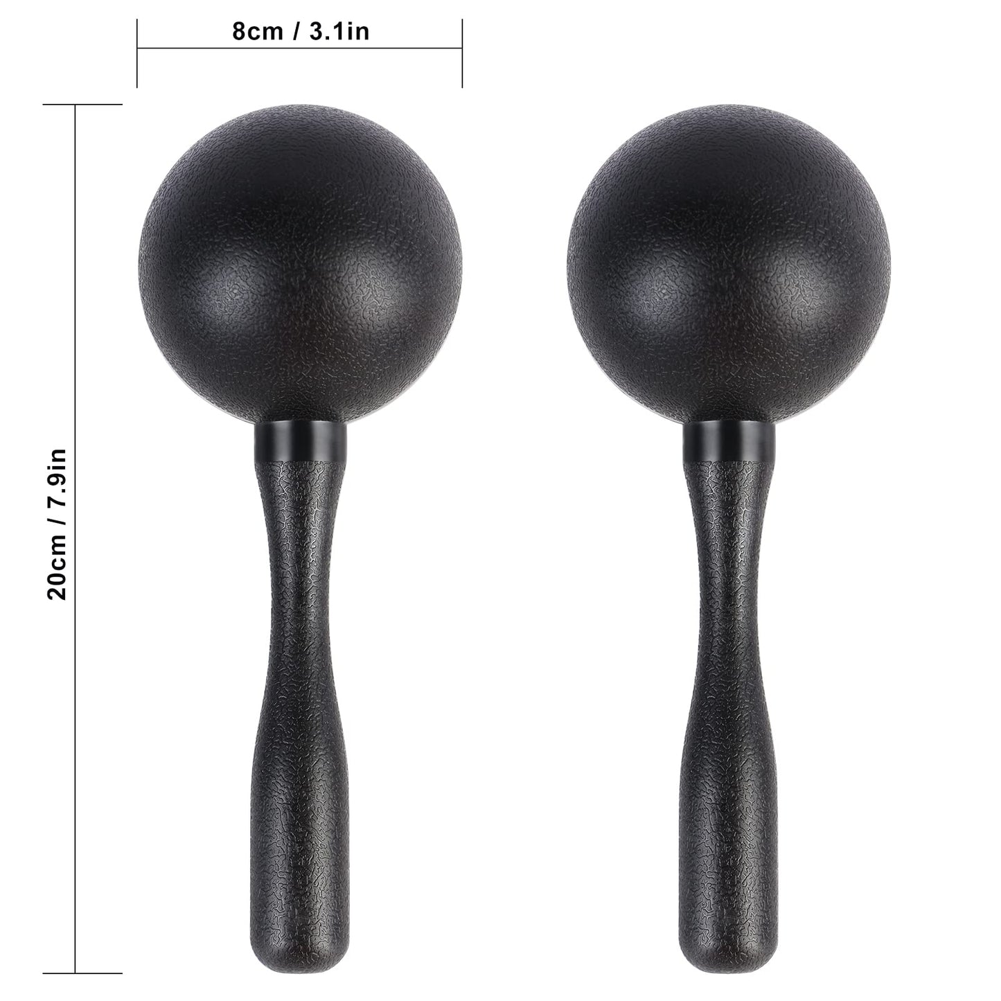 EASTROCK Maracas Shaker Rattles ABS Sand Hammer Hand Percussion Rattles for Adults, Great Percussion Instrument for Live Performance and Band Accompaniment, Black - Medaid International