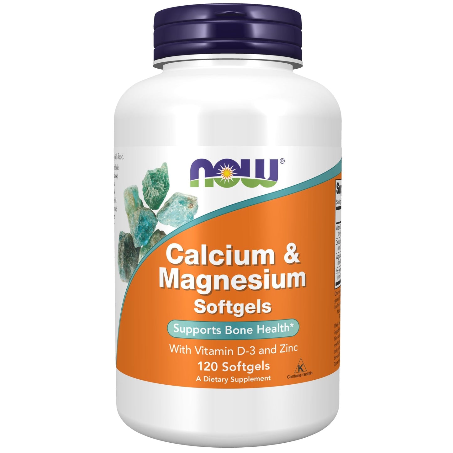 NOW Foods Supplements, Calcium & Magnesium with Vitamin D-3 and Zinc, Supports Bone Health*, 120 Softgels - Medaid International