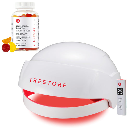 iRestore Stronger Strands Bundle: Biotin Gummies + Essential Hair Device - Medaid International