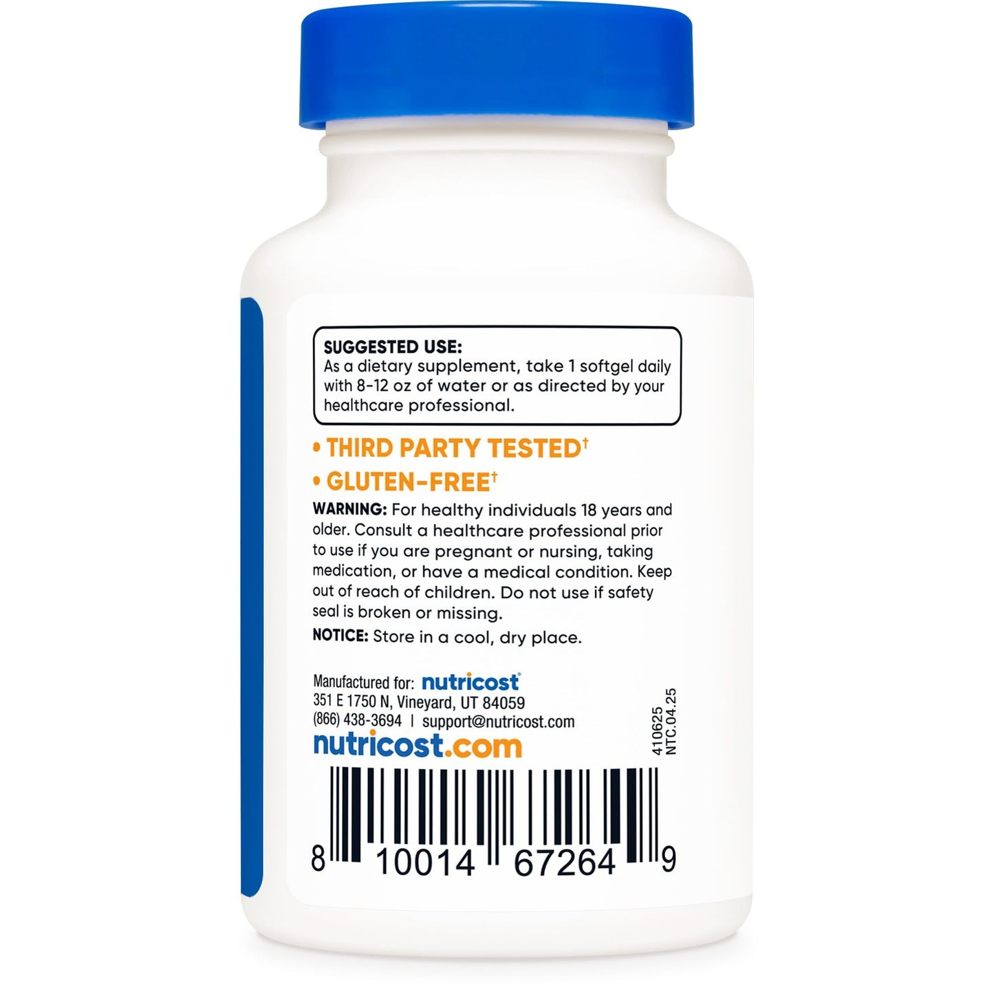 Nutricost Vitamin K2 MK-7 100 mcg, 240 Softgels - Gluten Free and Non-GMO MK7 - Medaid International