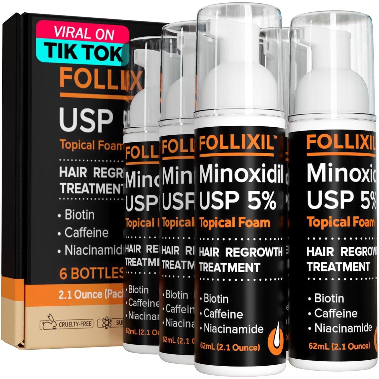 5% Minoxidil for Men and Women Lotion - 3 Months - Hair Growth Serum with Biotin, Caffeine and Niacinamide - Hair Regrowth Treatment For Stronger, Thicker Longer Hair - Stops Hair Thinning - Medaid