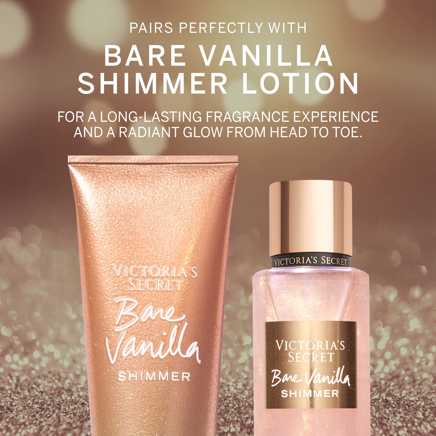 Victoria's Secret Bare Vanilla Shimmer 8.4oz Mist - Medaid International