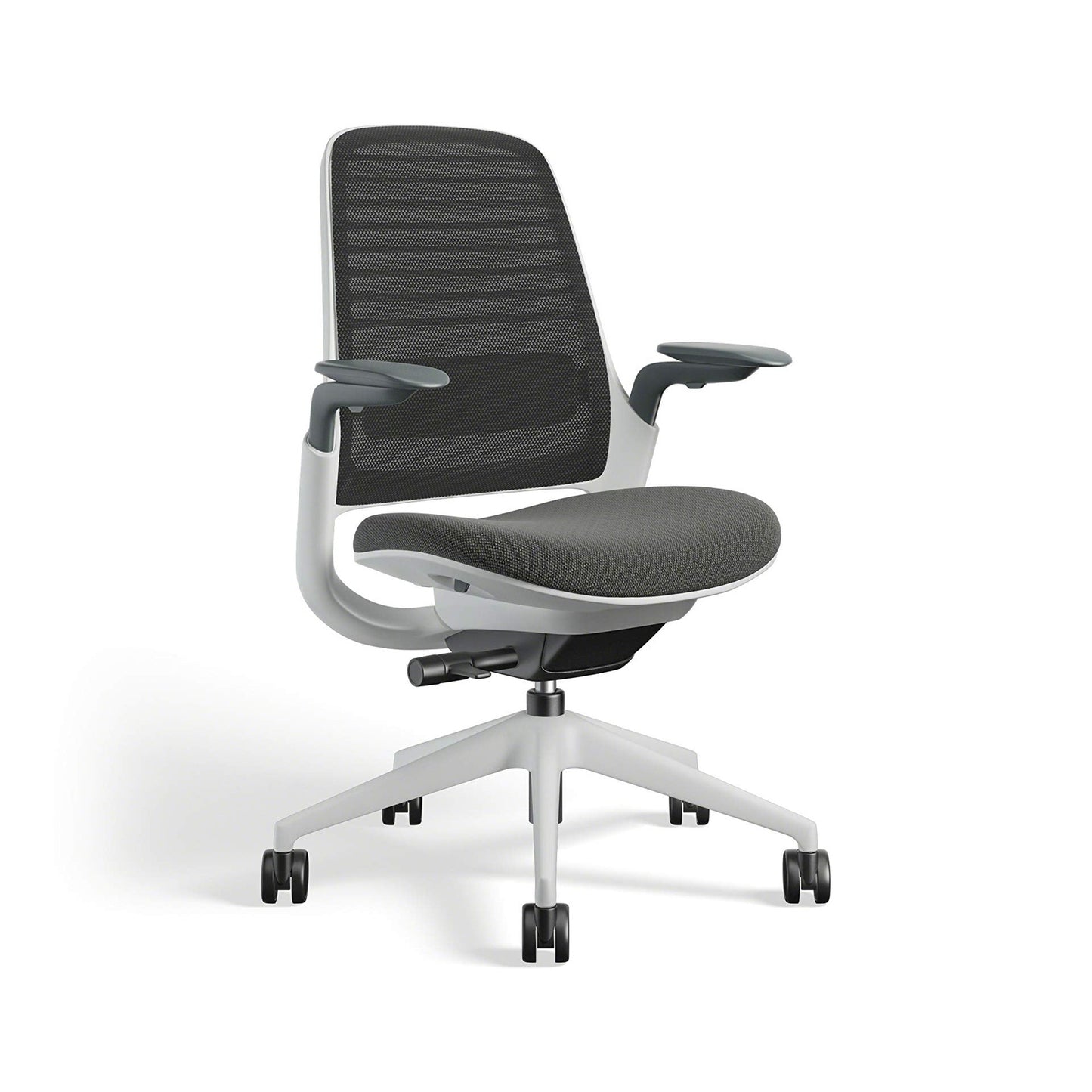 Steelcase Series 1 Office Chair - Ergonomic Work Chair with Wheels for Carpet - Helps Support Productivity - Weight-Activated Controls, Back Supports & Arm Support - Easy Assembly - Graphite, Light - Medaid International