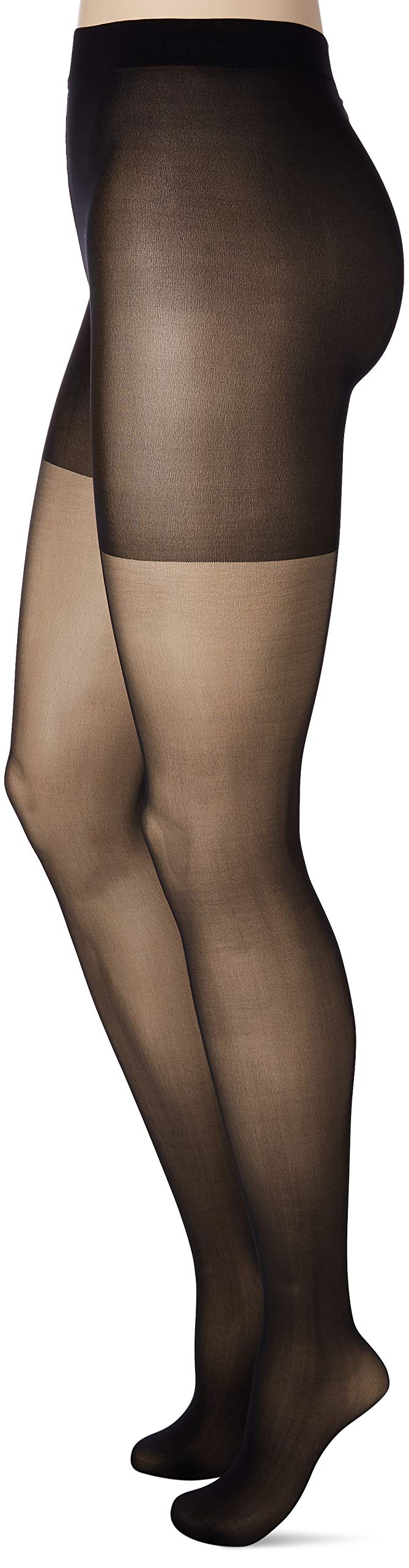 Wolford Individual 10 Tights For Women Sheer Shaping Pantyhose Reinforced Panty Shadow Toe Soft Waistband for All-Day Comfort Black Black X-Large - Medaid International