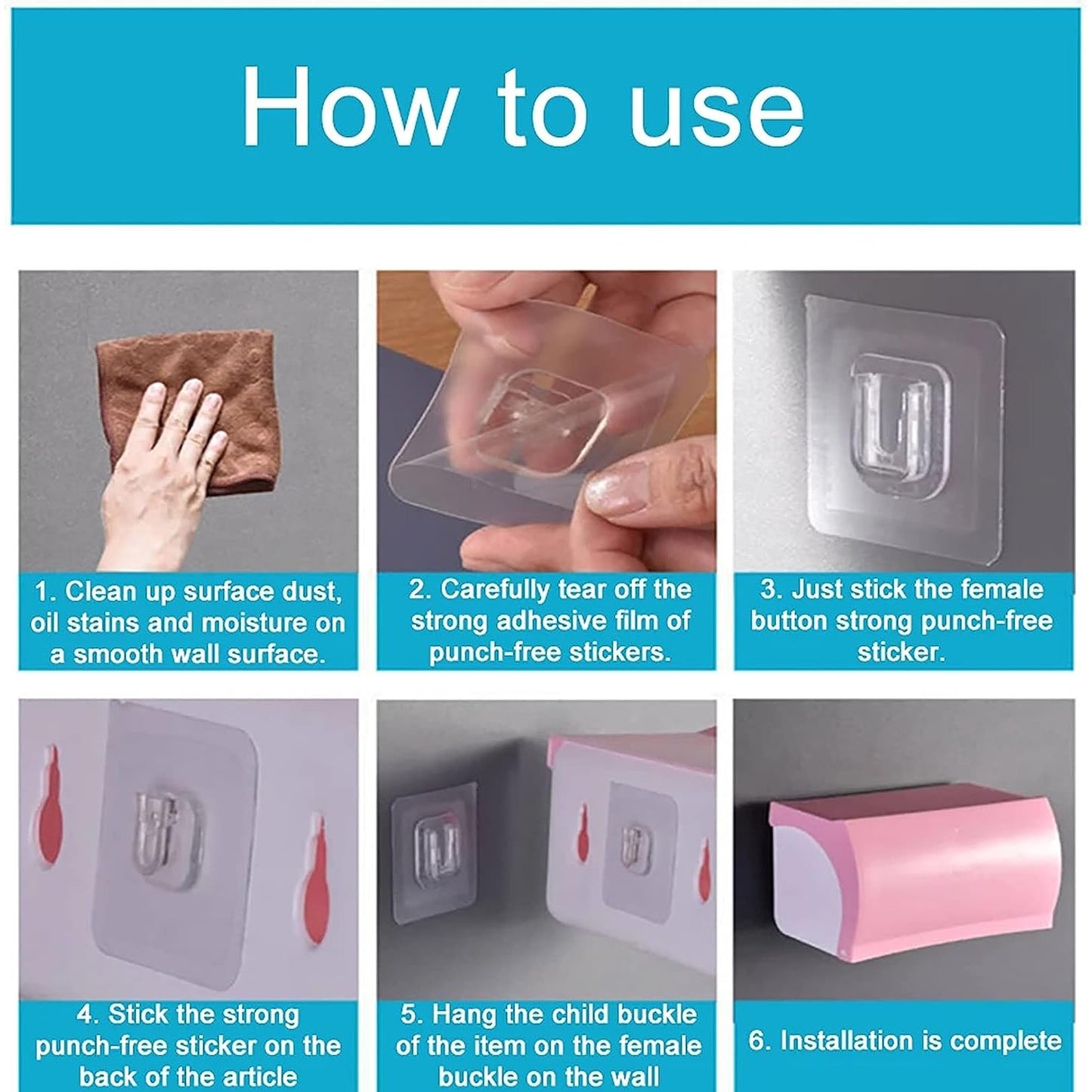 Double Sided Adhesive Hook (5 pairs) - Medaid International
