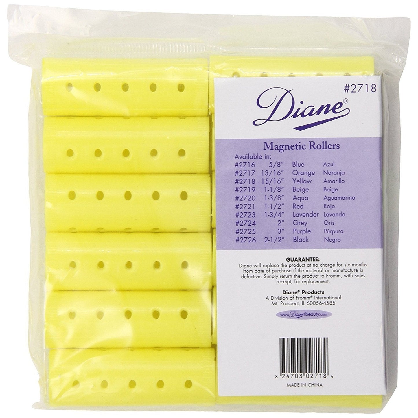 Diane Magnetic Rollers, Yellow, 15/16 Inch - Medaid International