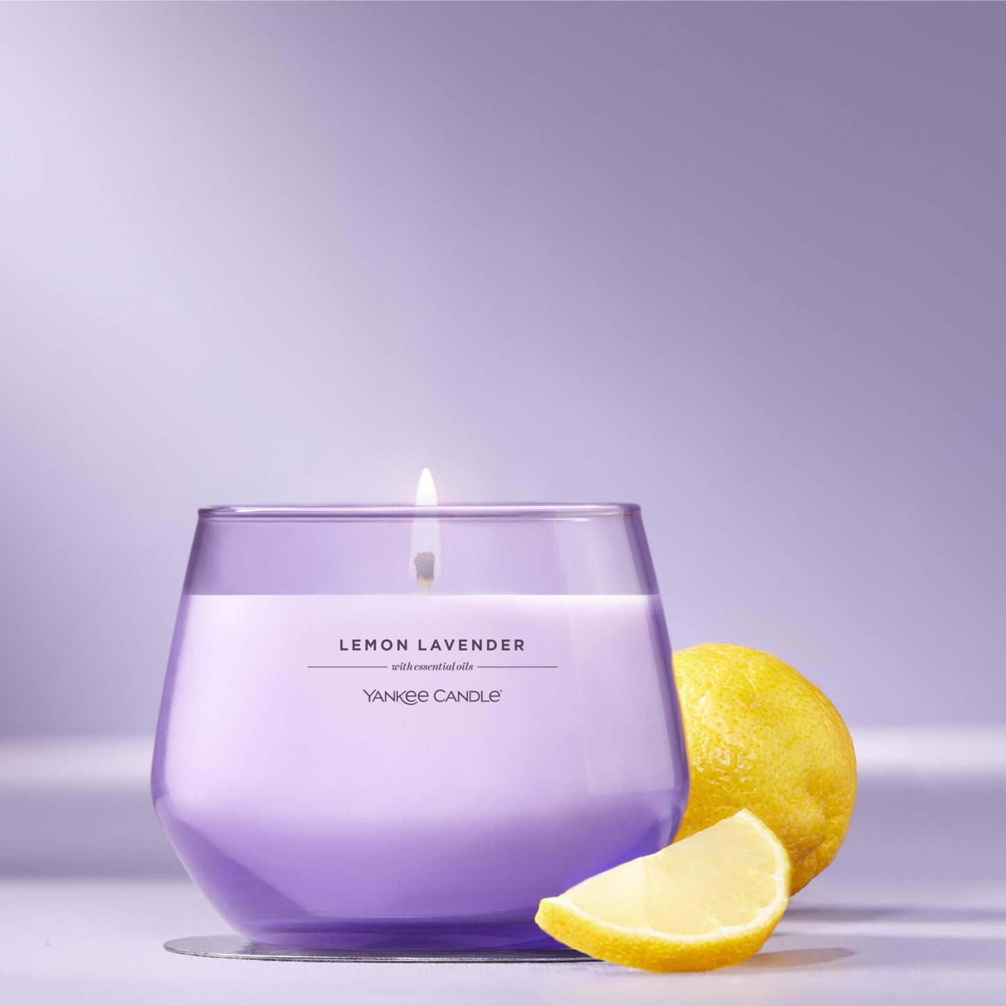 Yankee Candle Studio Scented Candle with up to 50 Hour Burn Time, Premium Plant Wax Blend for Consistent Burn, 10 oz Jar Candle with Room Filling Fragrance, Lemon Lavender - Medaid International