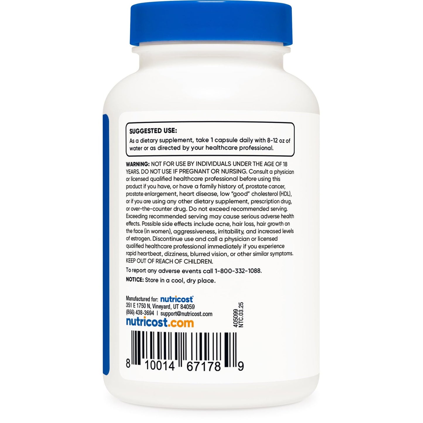 Nutricost DHEA 50mg, 240 Capsules - Gluten Free, Soy Free, Non-GMO, Supplement - Medaid International