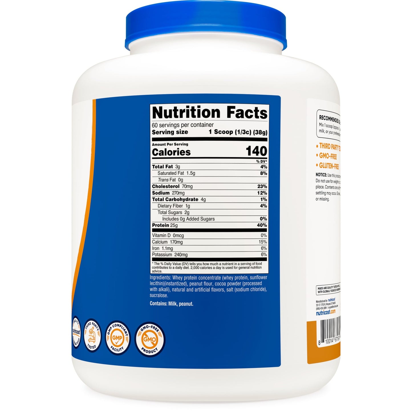 Nutricost Whey Protein Concentrate (Chocolate Peanut Butter) 5LBS - Gluten Free & Non-GMO - Medaid International