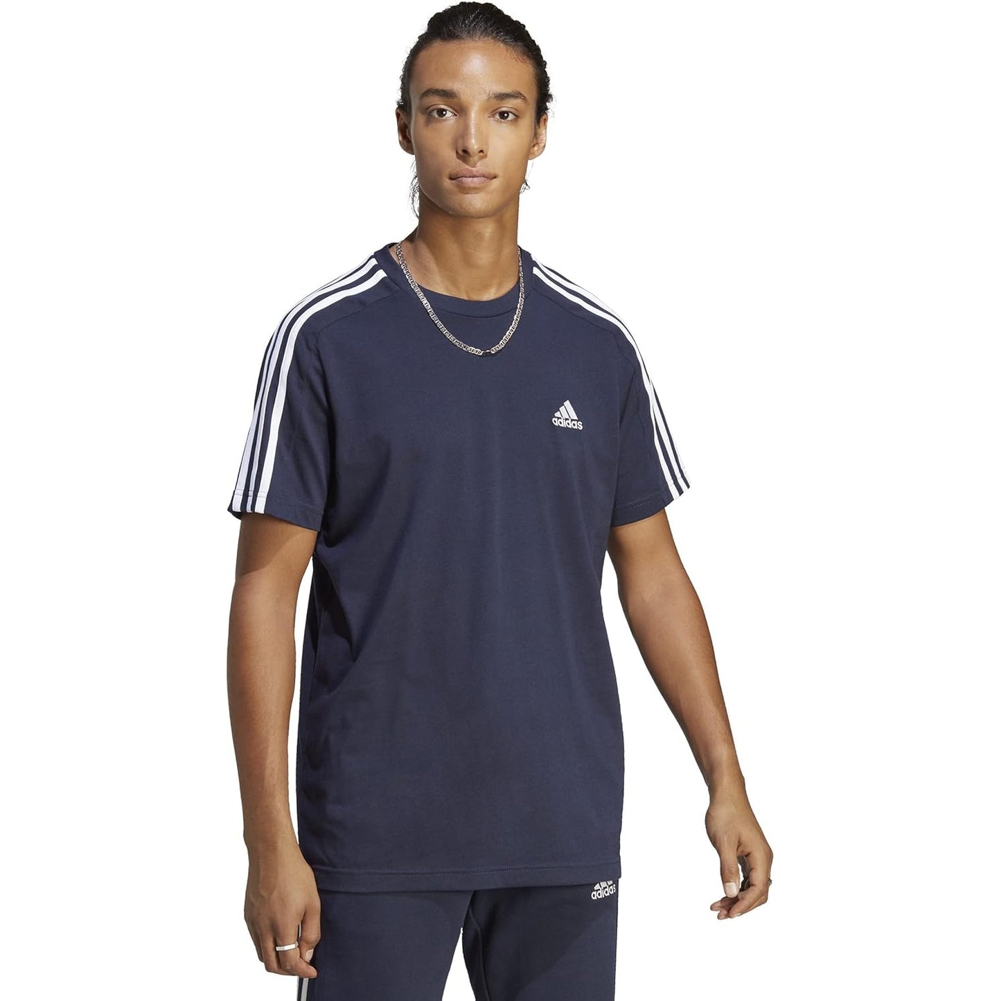 adidas mens Essentials Single Jersey 3-Stripes T-Shirt - Medaid