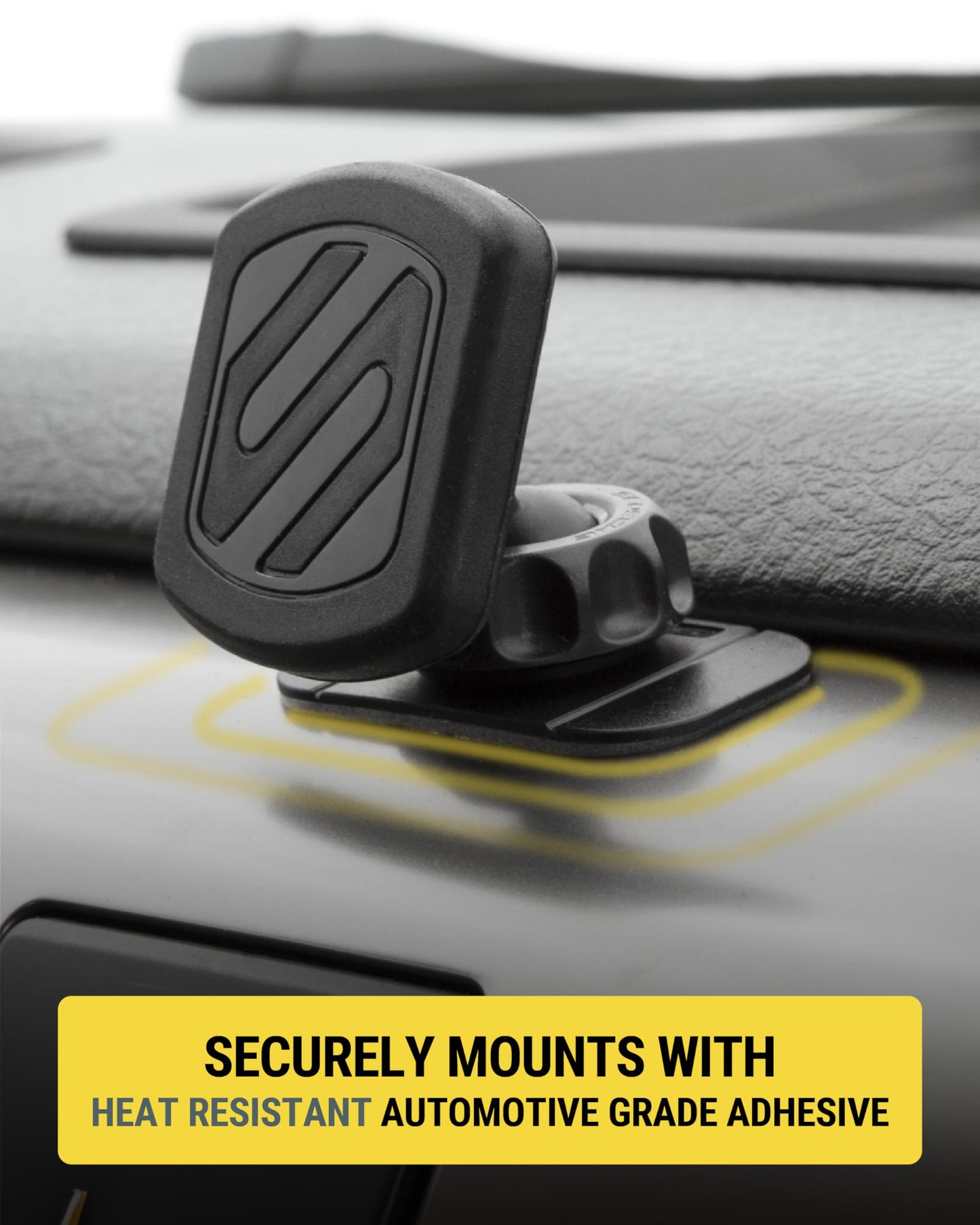 Scosche MXDM Magnetic Phone Holders for Your Car, Dashboard Cell Phone Holder with Extra Strong Magnet and Thick Metal Plate, Car Mount Cellphone Stand Compatible with iPhone, Samsung and More, 2 Pack - Medaid International