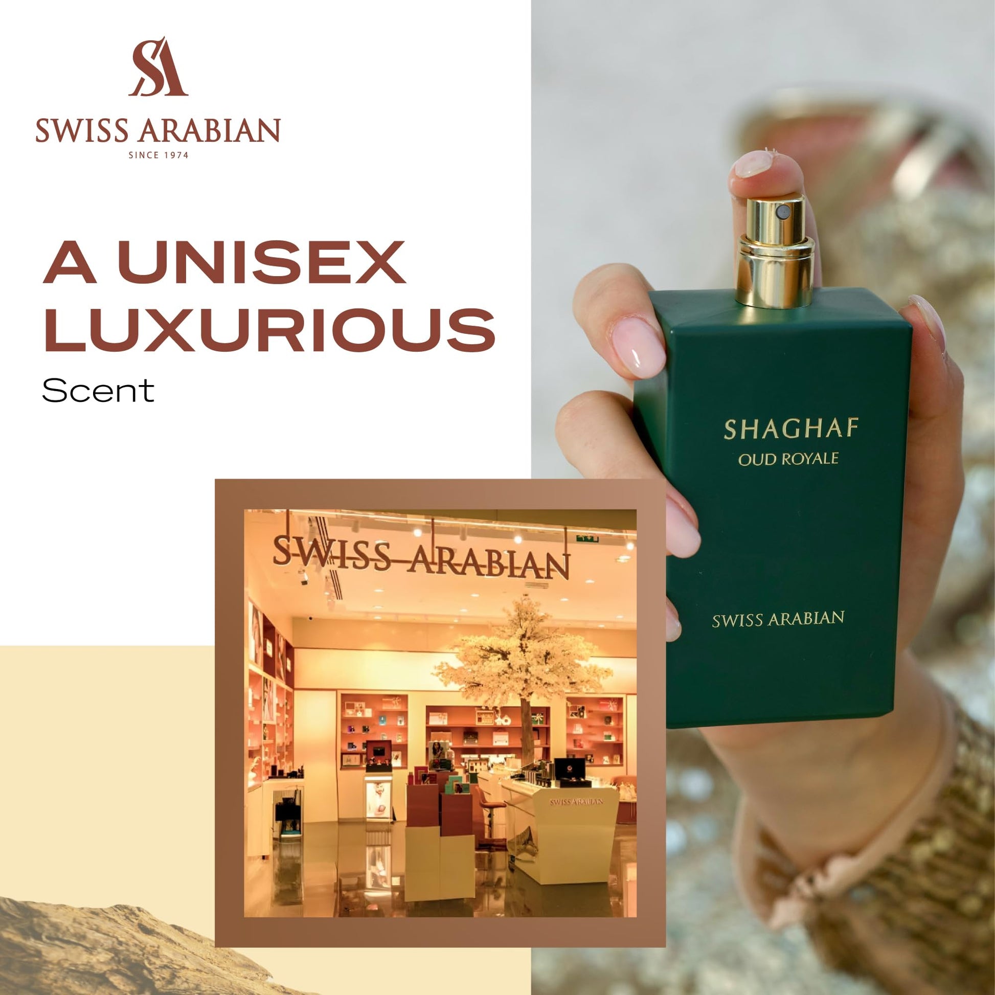 Swiss Arabian Shaghaf Oud Royale Spicy, Oud, Aromatic Fragrance - Notes of Saffron and Lavender - Perfume for Women and Men - 2.5 oz EDP Spray - Medaid International