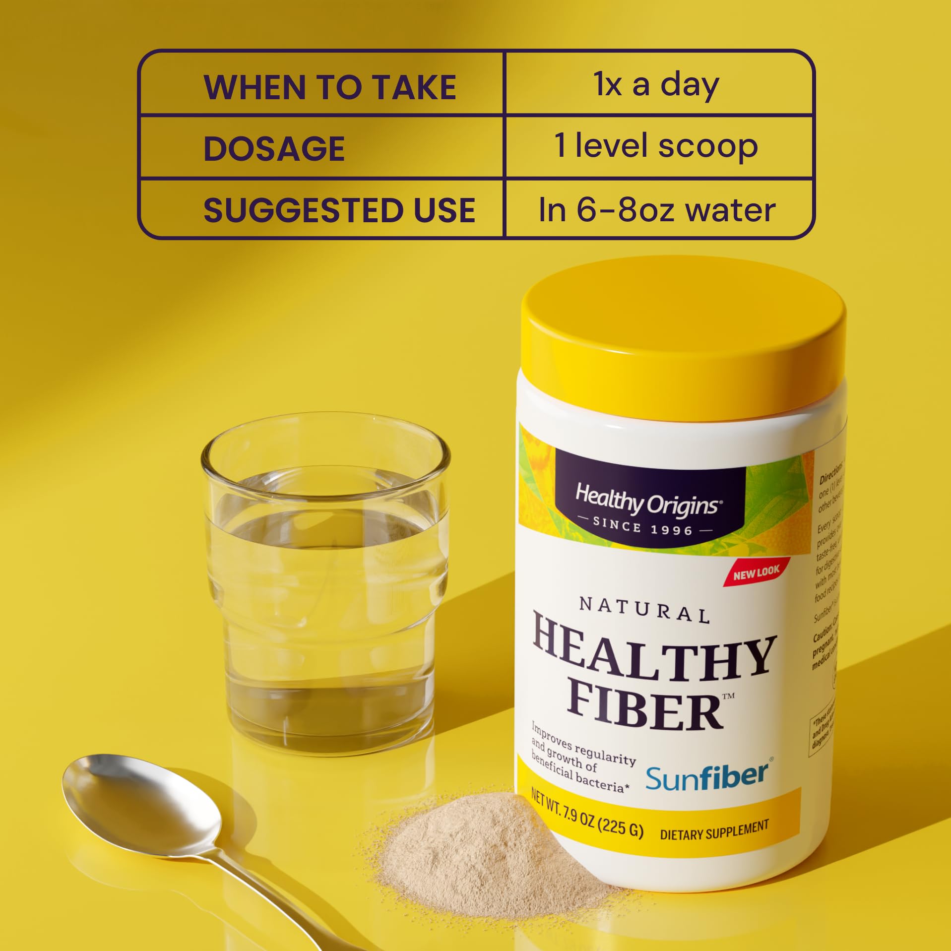 Healthy Origins Healthy Fiber (All Natural, Non-GMO, Gluten Free, Digestive Support, Prebiotic), 7.9 Ounce - Medaid International