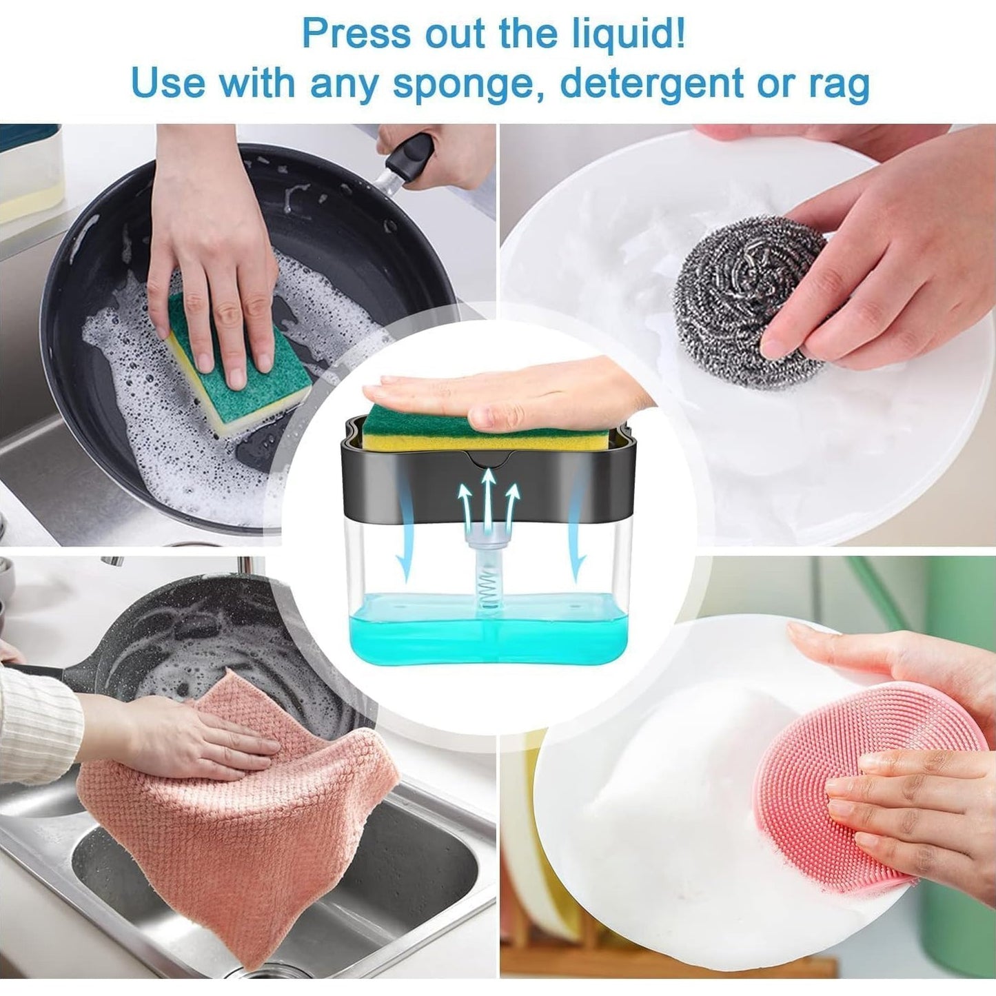 2 in 1 Soap Dispenser and Sponge Holder - Medaid International