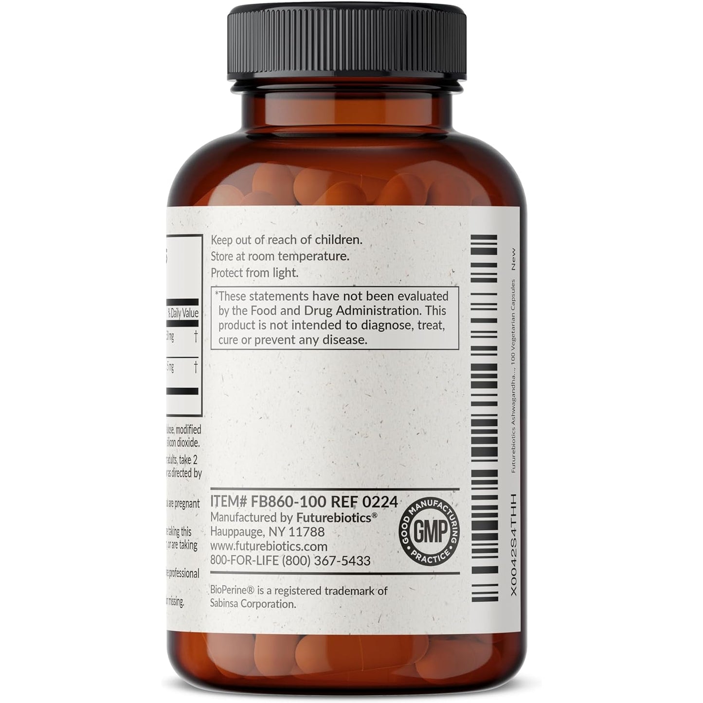Ashwagandha Capsules - Futurebiotics - 100 pack - Medaid International