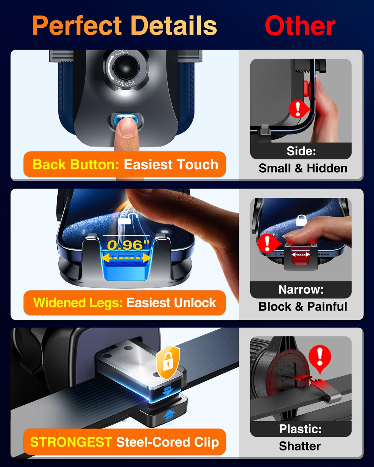 VANMASS ใ85+LBS Strongest Suction & Military-Grade 2025 Ultimate Car Phone MountใPatent & Safety Certsใ Cell Phone Holder Truck Stand for Dashboard Windshield Vent for iPhone 17 Pro Max 16 15 Samsung - Medaid International