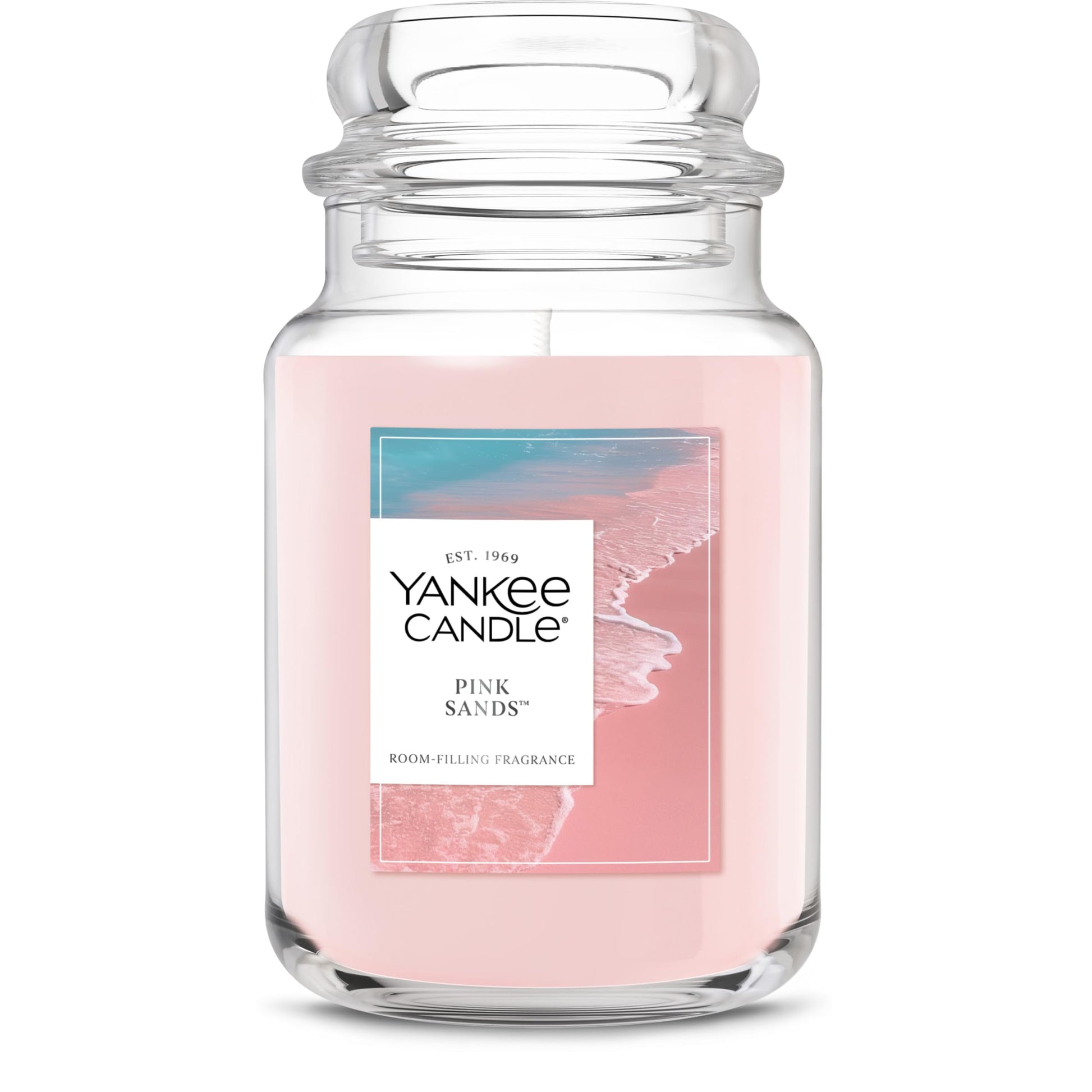 Yankee Candle Pink Sands Scented Candle, 22oz Large Jar with up to 150 Hour Burn Time, Giftable, Birthdays - Medaid International