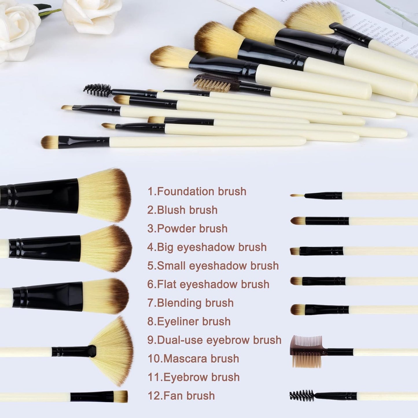 12 Makeup Brushes Set - Medaid International