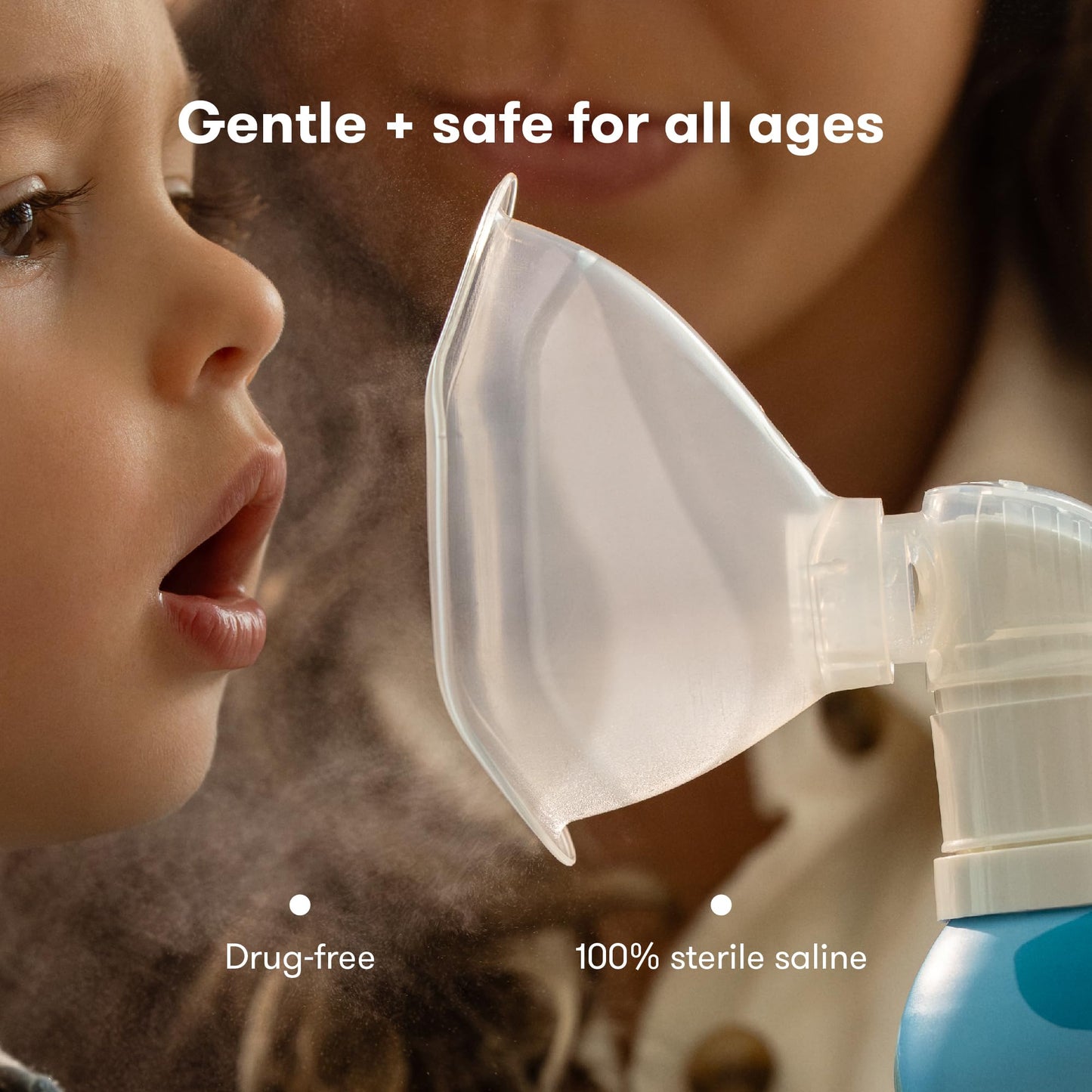Frida Baby NoseFrida Saline Mist Nasal Inhaler, Allergy Relief and Congestion Relief for Babies + Kids, Nasal Saline Spray, Saline Inhaler Soothes Stuffy Nose and Sore Throat, Includes Optional Mask - Medaid