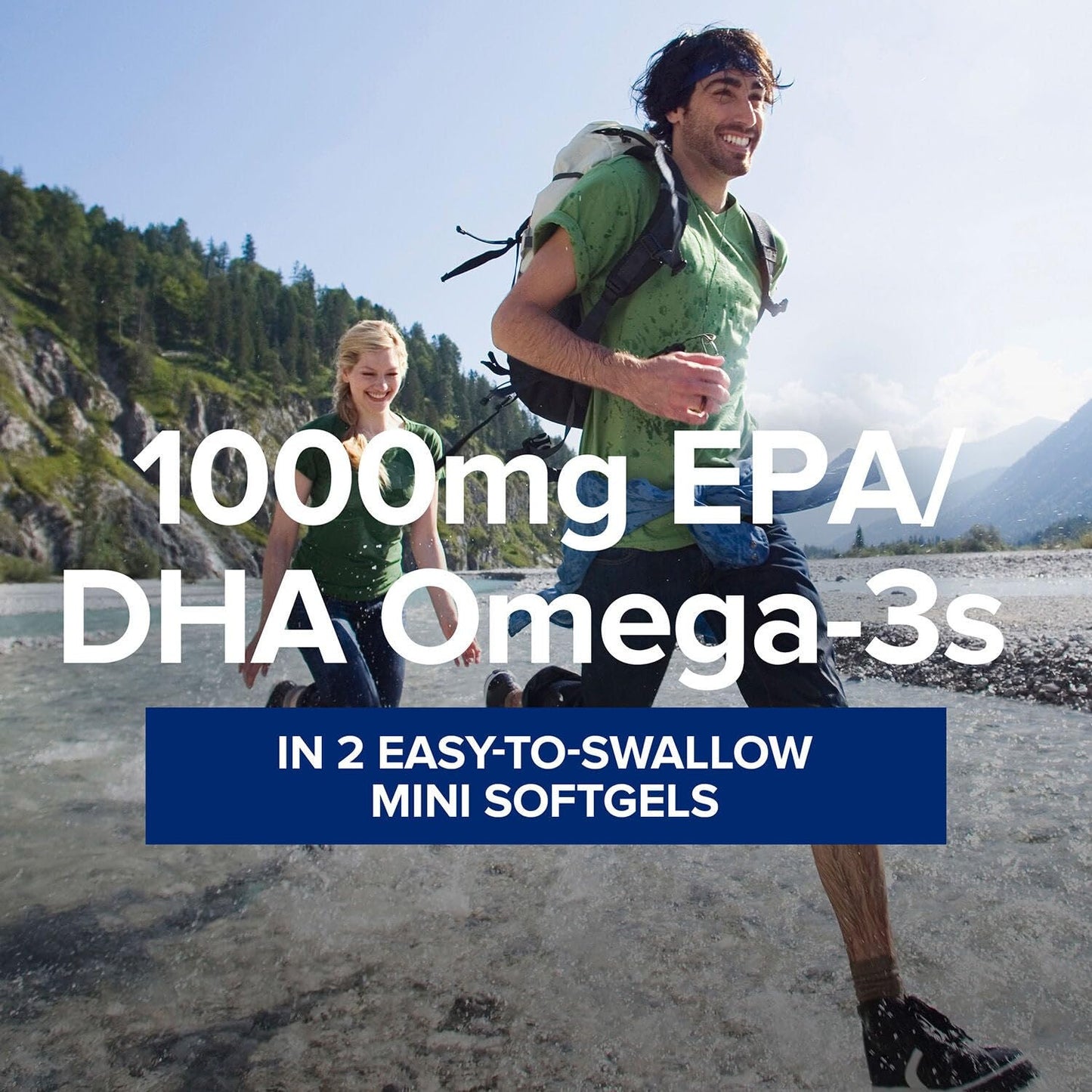 GNC Triple Strength Fish Oil Mini Omega 3 Supplement, 1000mg EPA and DHA, Supports Heart, Brain, Skin, Eye and Joint Health, 60 Mini Softgels - Medaid International