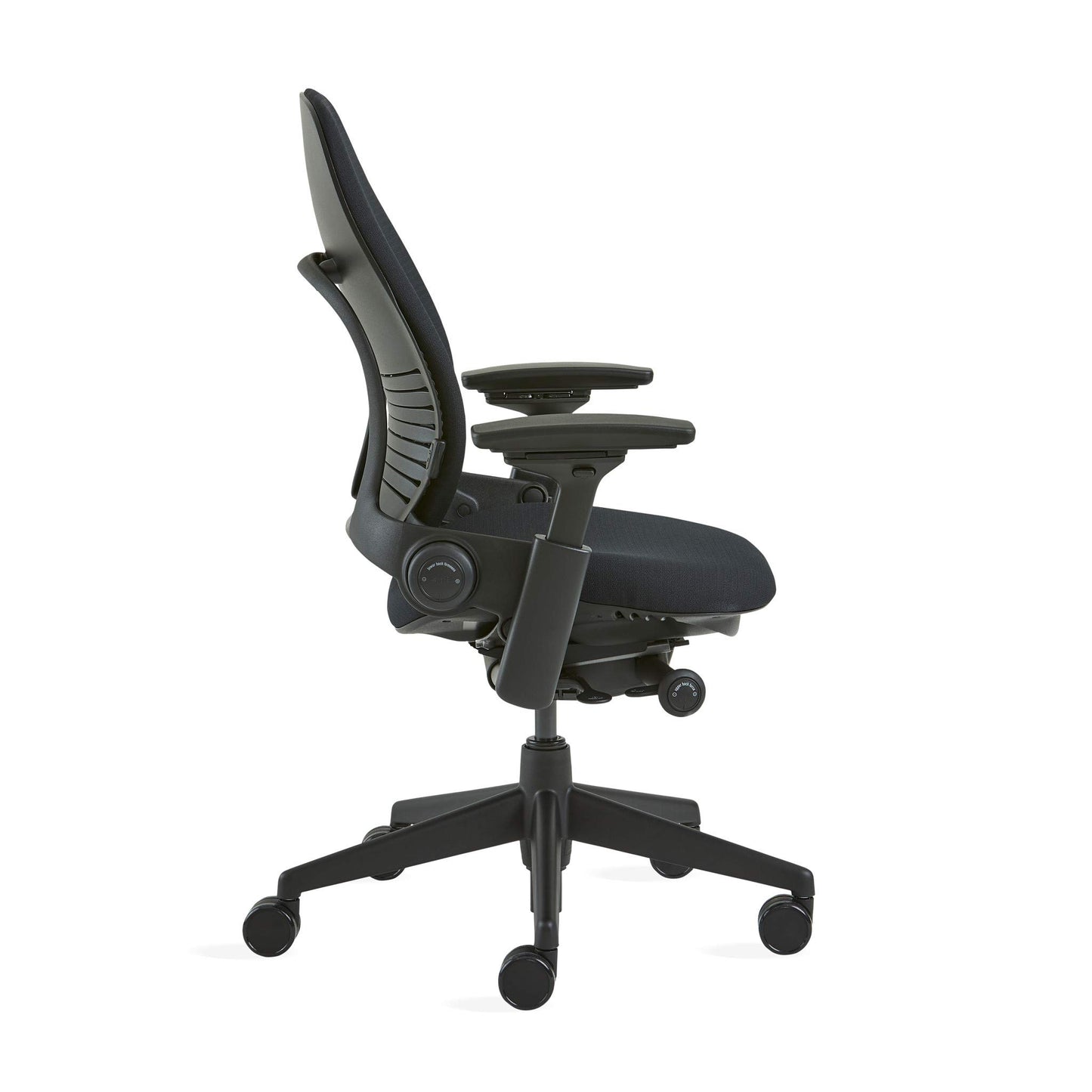 Steelcase Leap Chair, Black Fabric,FBA,5" Cylinder - - Medaid International