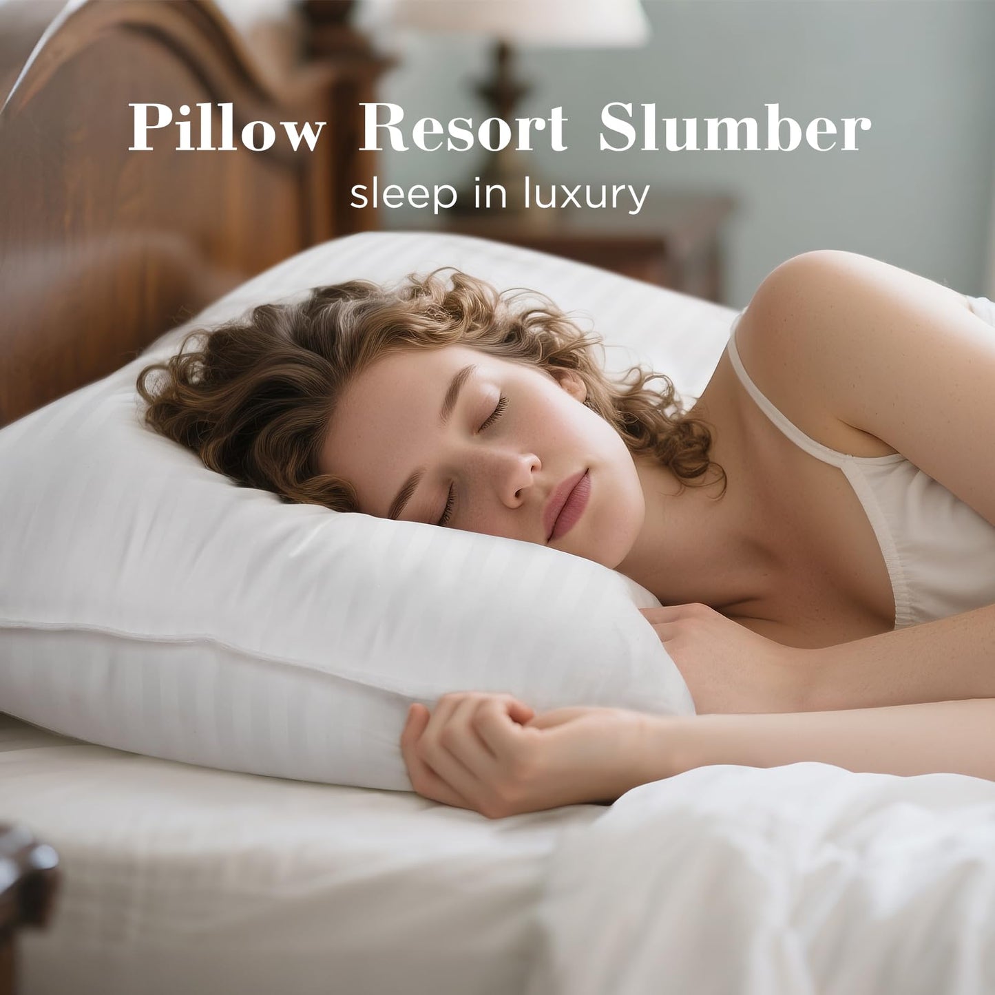 viewstar Bed Pillows Queen Size Set of 2, Hotel Collection, Down Alternative Pillow for Back, Stomach or Side Sleepers, Soft - Medaid International