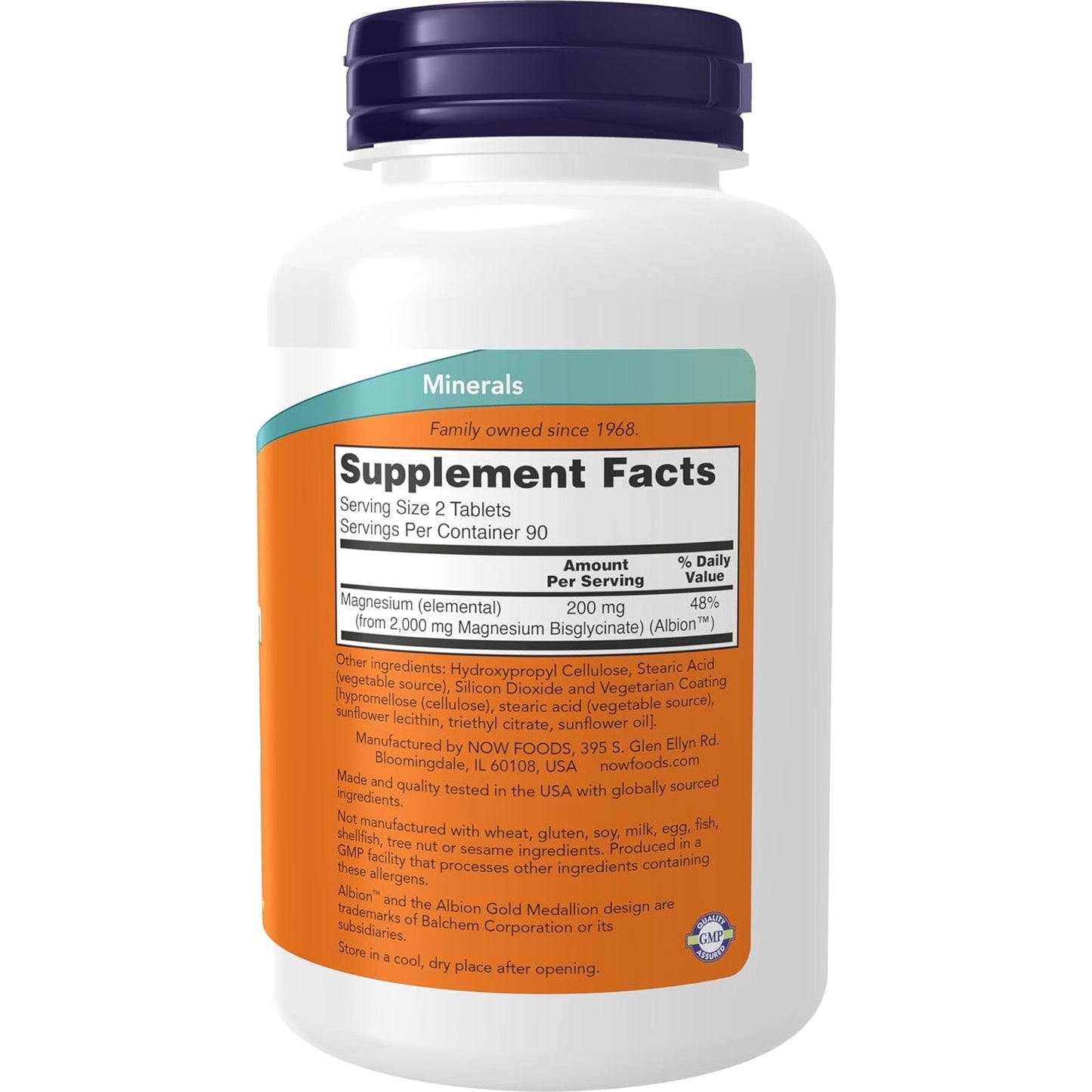 NOW Foods Supplements, Magnesium Glycinate 100 mg, Highly Absorbable Form, 180 Tablets - Medaid International