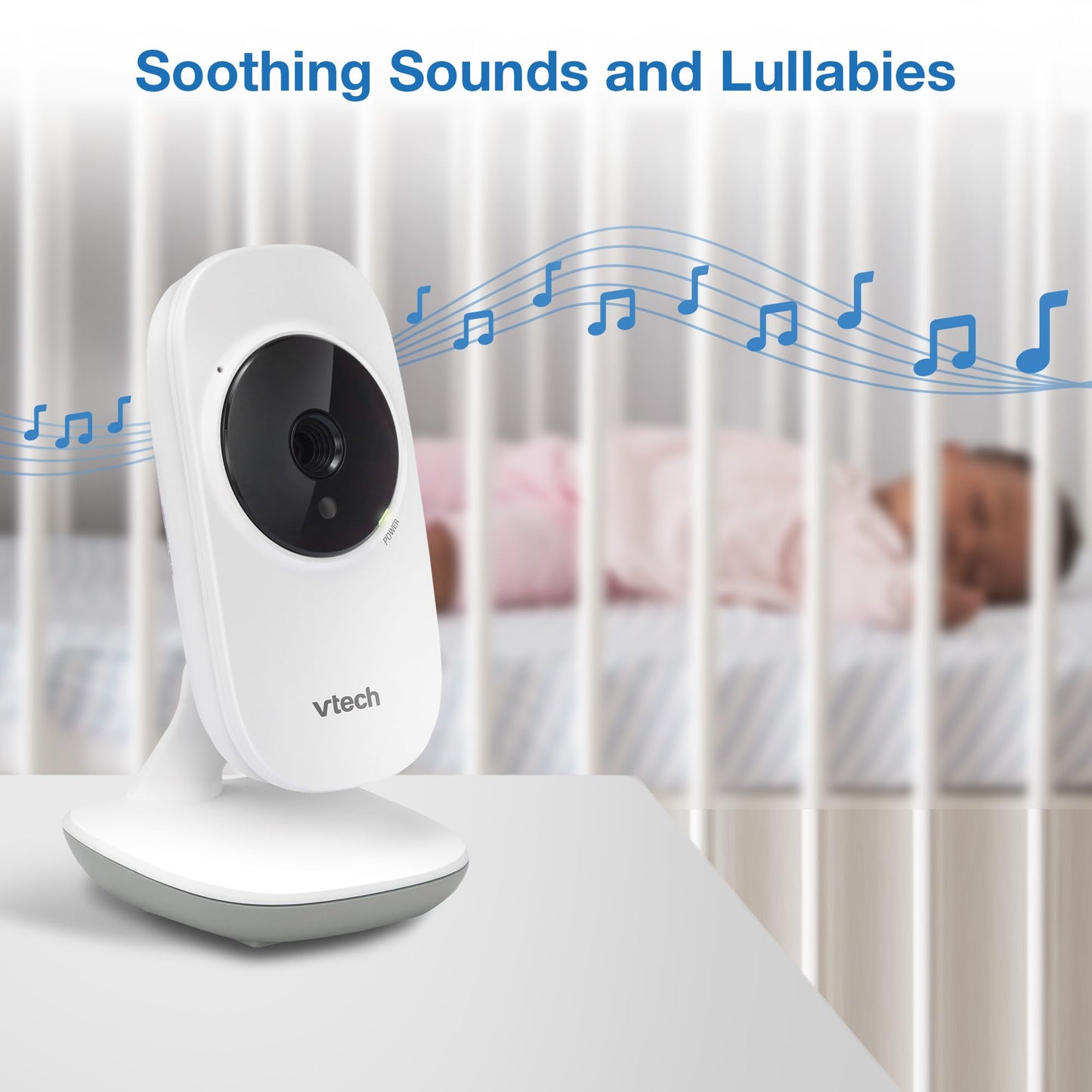 VTech VM819 Baby Monitor with Camera and Audio, 2.8β Screen Portable Baby Camera, Night Vision, 2-Way Audio, Temperature Sensor and Lullabies, Secure Transmission No WiFi, Ideal for Baby/Elderly/Pet - Medaid International