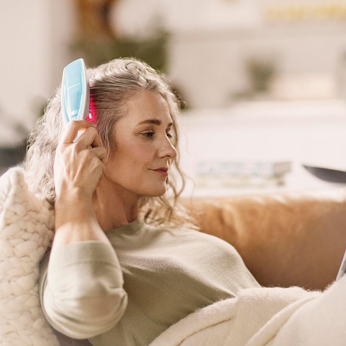 Hairmax Ultima 12 Classic LaserComb- (FDA Cleared) Laser Hair Regrowth Treatment Device for Men & Women - Reverses Thinning Hair Loss - Red Light Therapy to Stimulate Hair Growth - Cordless Design - Medaid International