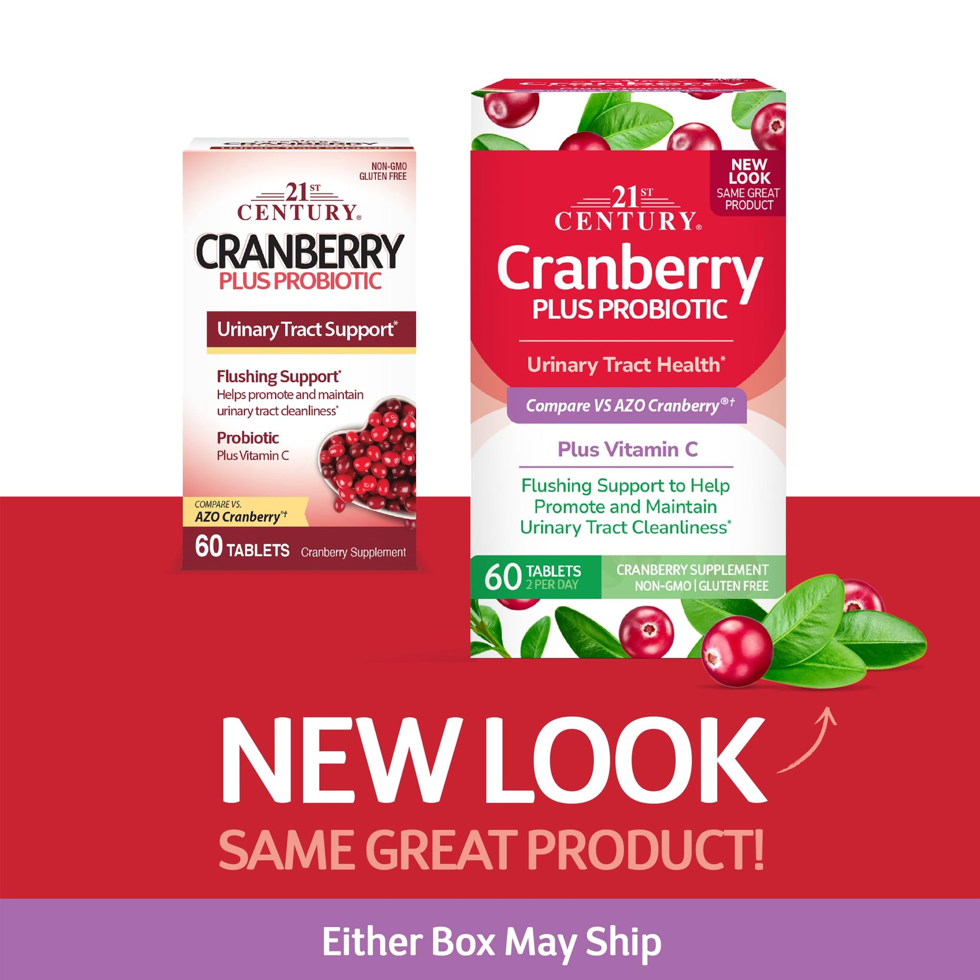 21st Century Cranberry Plus Probiotic Tablets, 60 Count - Medaid International
