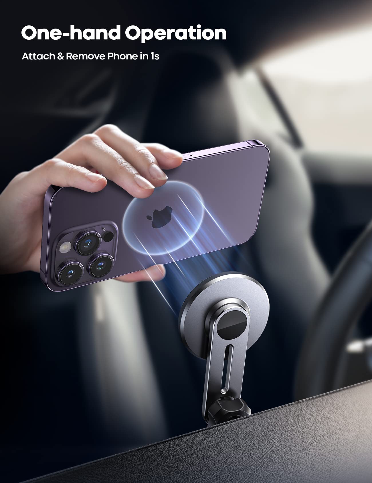 Lamicall Phone Stand for Mag Safe Charger & Car Phone Mount - Medaid International