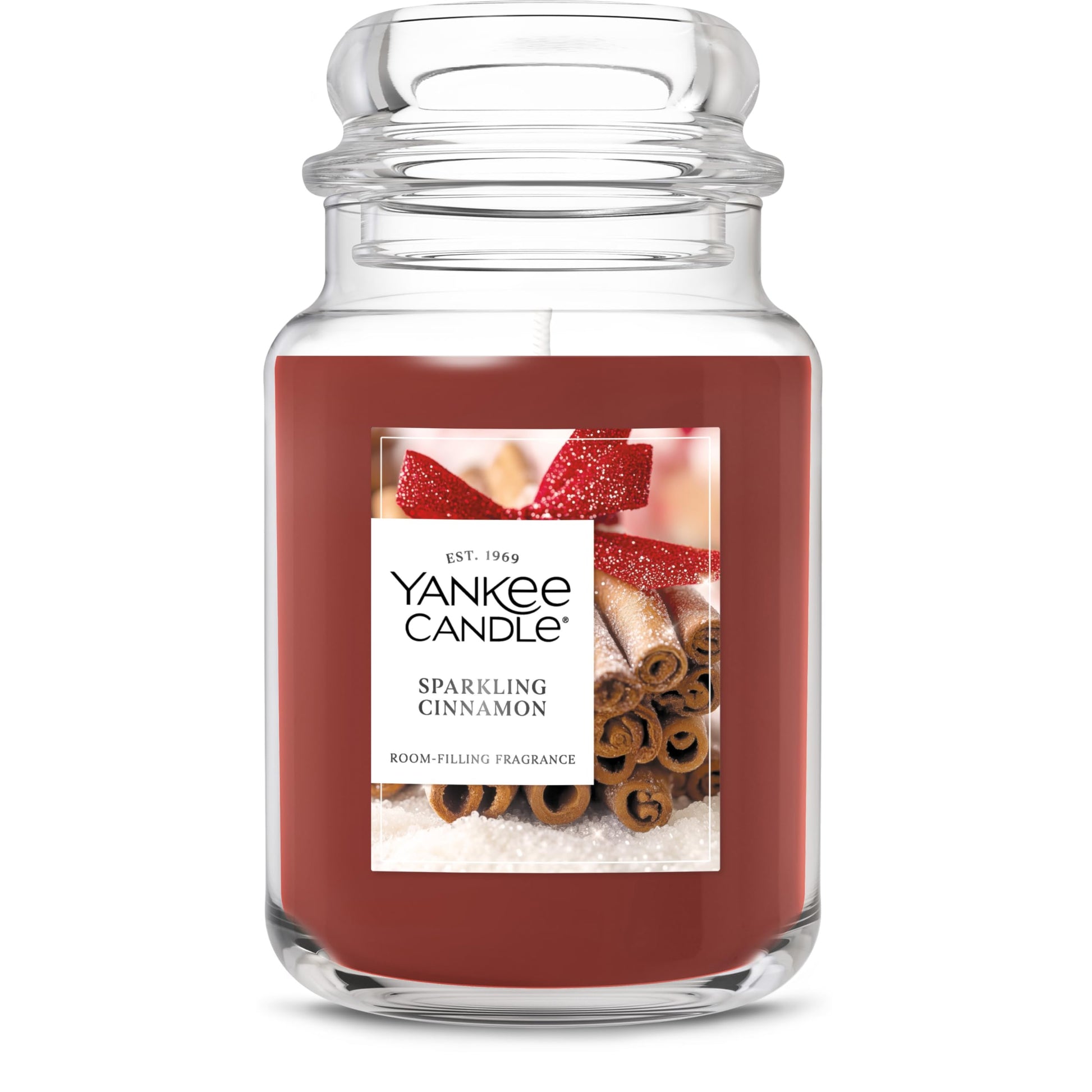 Yankee Candle, Sparkling Cinnamon Fall Scented Candle, 22oz Large Jar with up to 150 Hour Burn Time - Medaid International