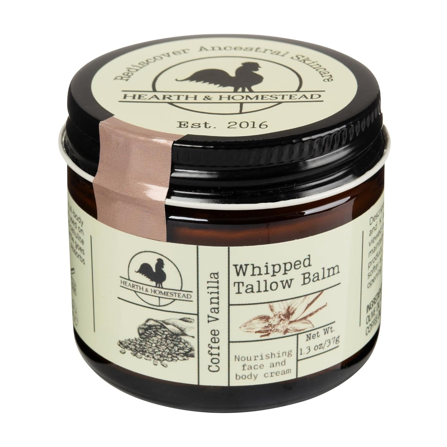 Handmade Whipped Tallow Balm (Unscented/Herb-Infused) - Organic Body Butter with Infused Olive Oil, for Eczema, Rosacea, Baby - 1.3 oz - Medaid International