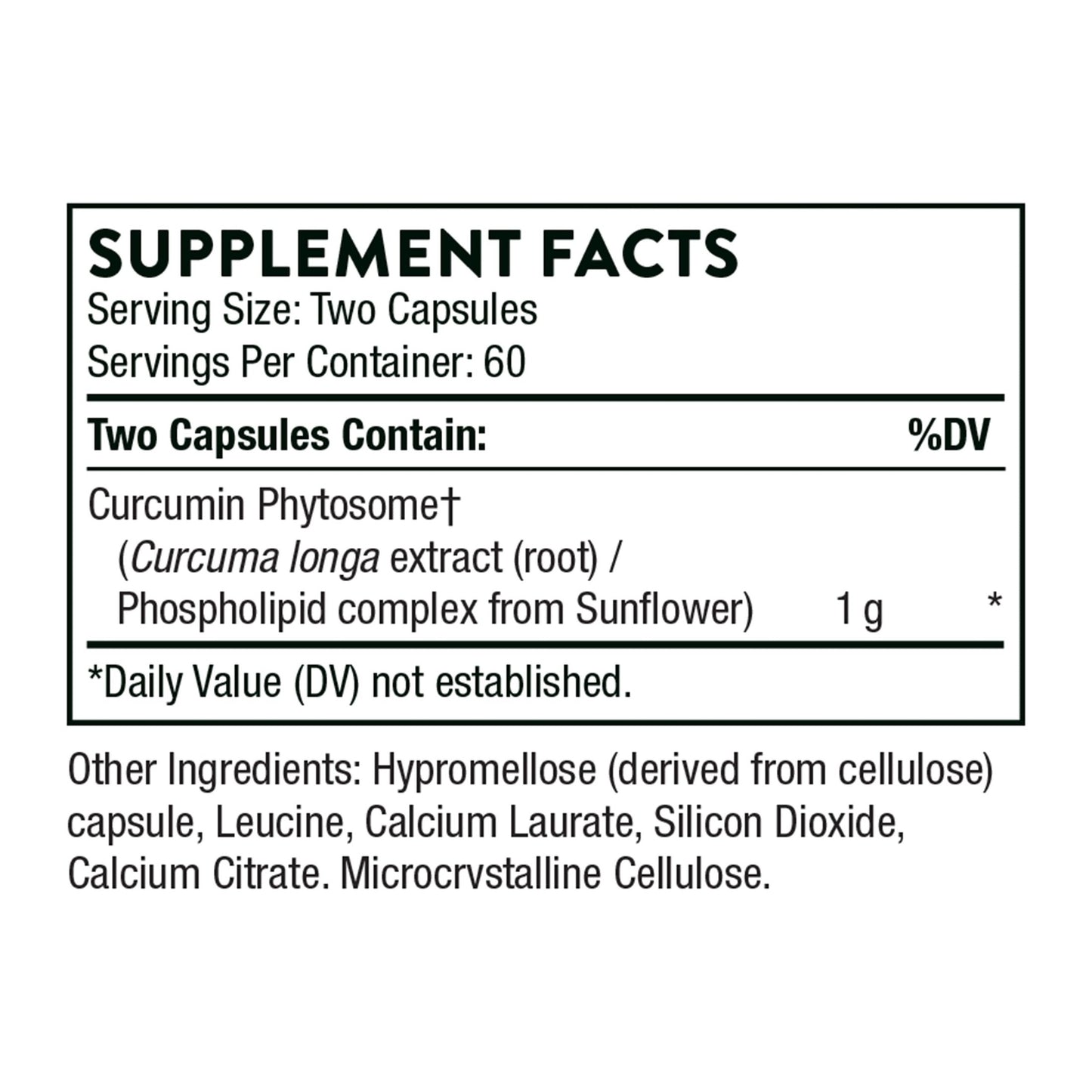 THORNE - Curcumin Phytosome 1000 mg (Meriva) - Clinically Studied, High Absorption - Supports Health in Joints, Muscles, GI Tract, Liver, and Brain* - 120 Capsules - 60 Servings - Medaid International