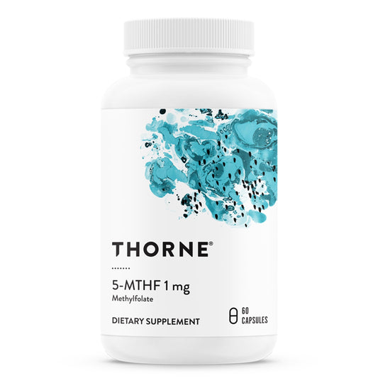 THORNE - 5-MTHF - Methylfolate (Active B9 Folate) Supplement - Supports Cardiovascular Health, Fetal Development, Nerve Health, Methylation, and Homocysteine Levels* - 60 Capsules - 5-MTHF 1mg - Medaid International