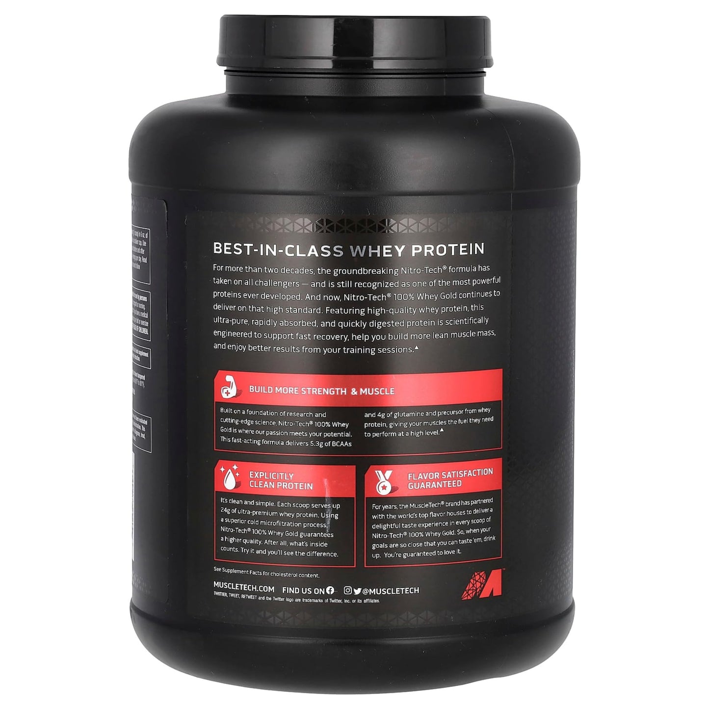 Muscletech Whey Protein Powder (Double Rich Chocolate, 5LB) - Nitro-Tech Whey Protein Isolate Smoothie Mix for Lean Muscle & Recovery - 24g of Whey Gold Protein for Women & Men - Packaging May Vary - Medaid International