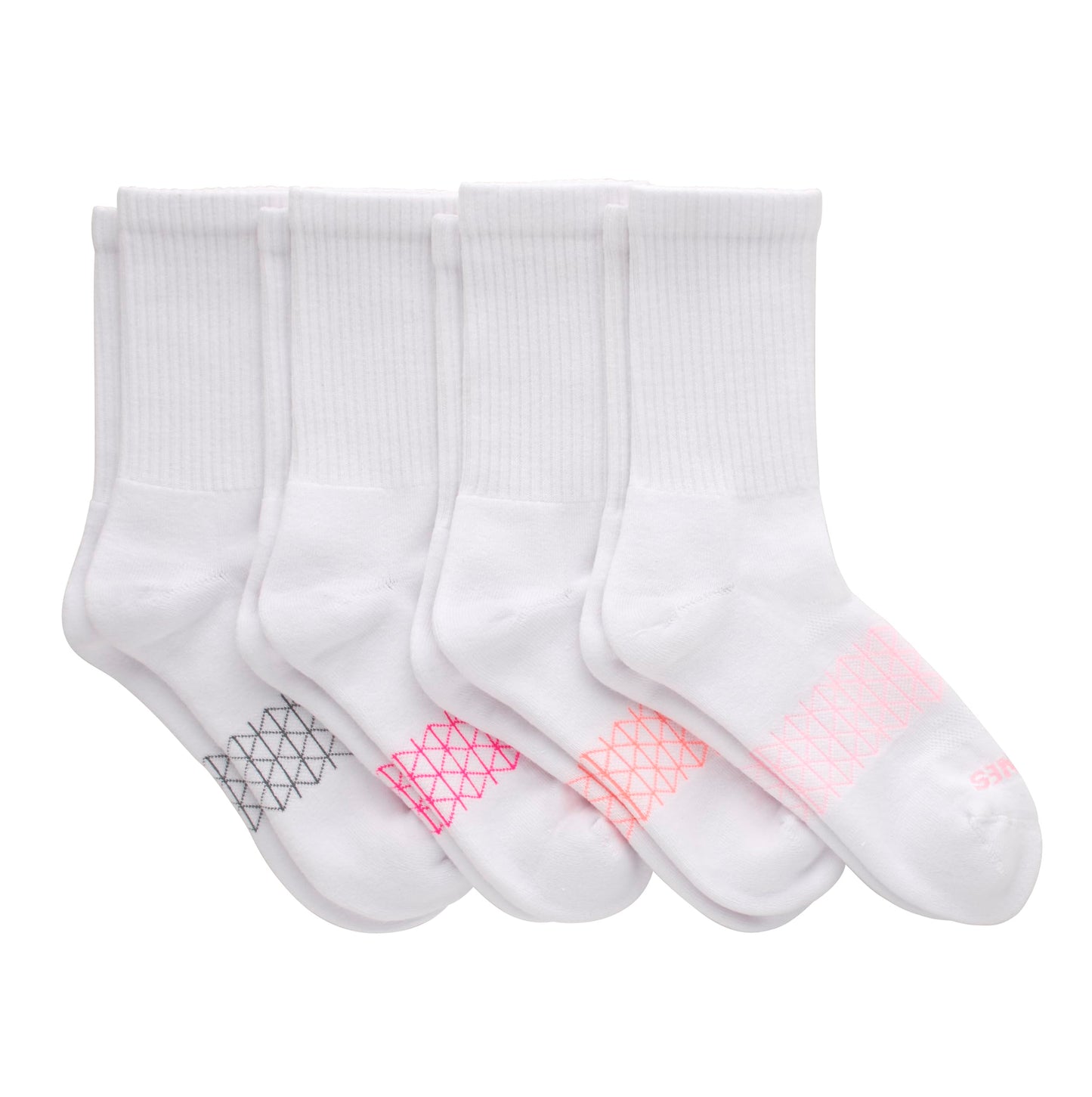 Hanes Women's Cushioned Crew Socks, Absolute Active Crew Socks for Women, Seamless Toe, 4-Pairs - Medaid International