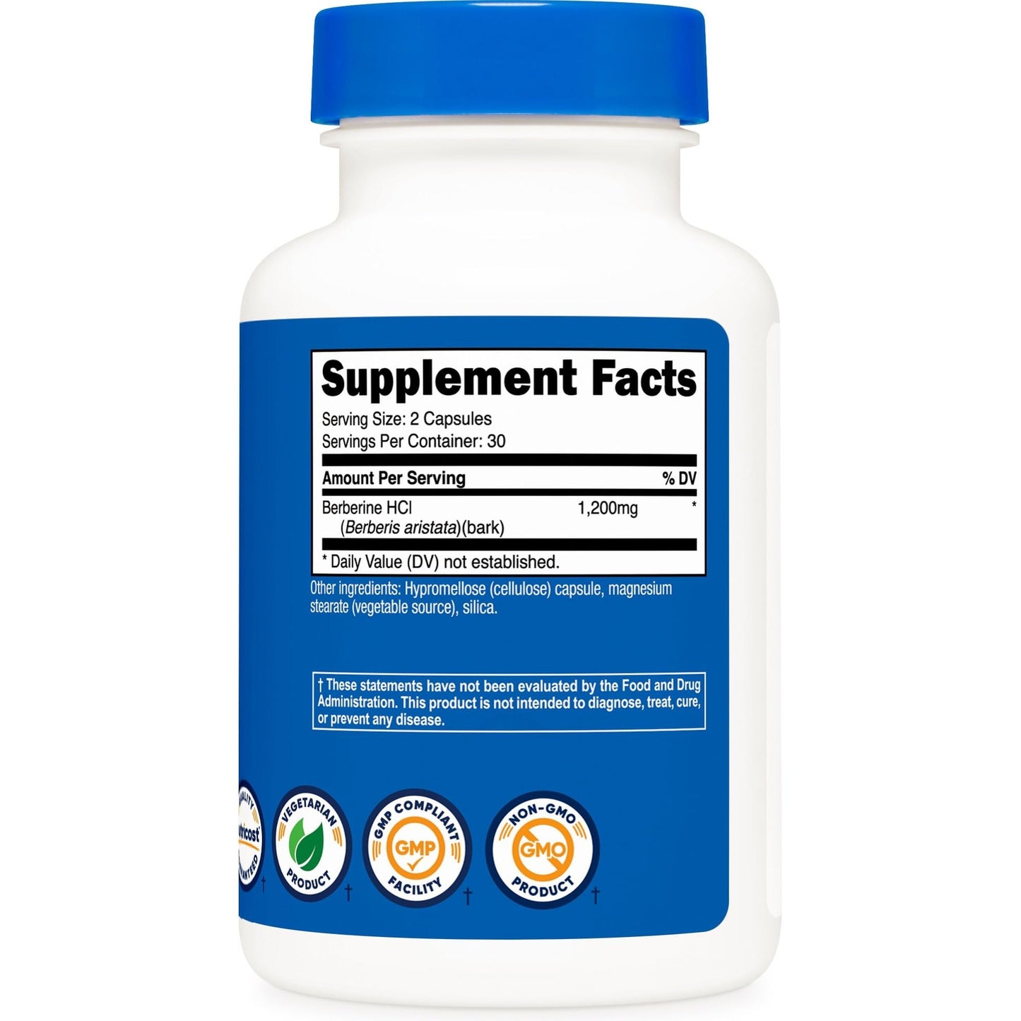 Nutricost Berberine HCl 1200mg , 60 Vegetarian Capsules - Gluten Free & Non-GMO - Medaid International