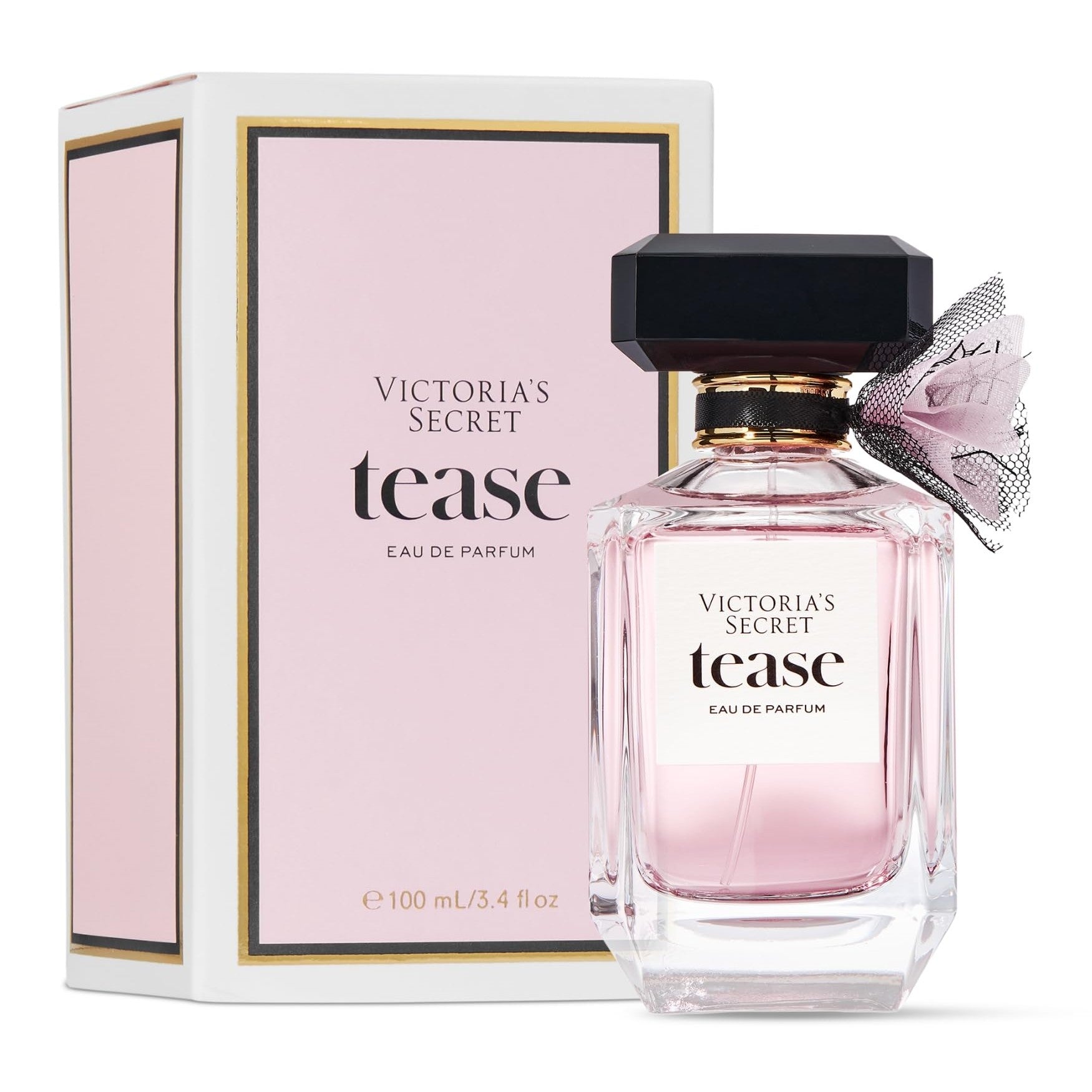 Victoria's Secret Tease Eau de Parfum, Notes of White Gardenia, Anjou Pear & Black Vanilla, Perfumes for Women (3.4 oz) - Medaid International